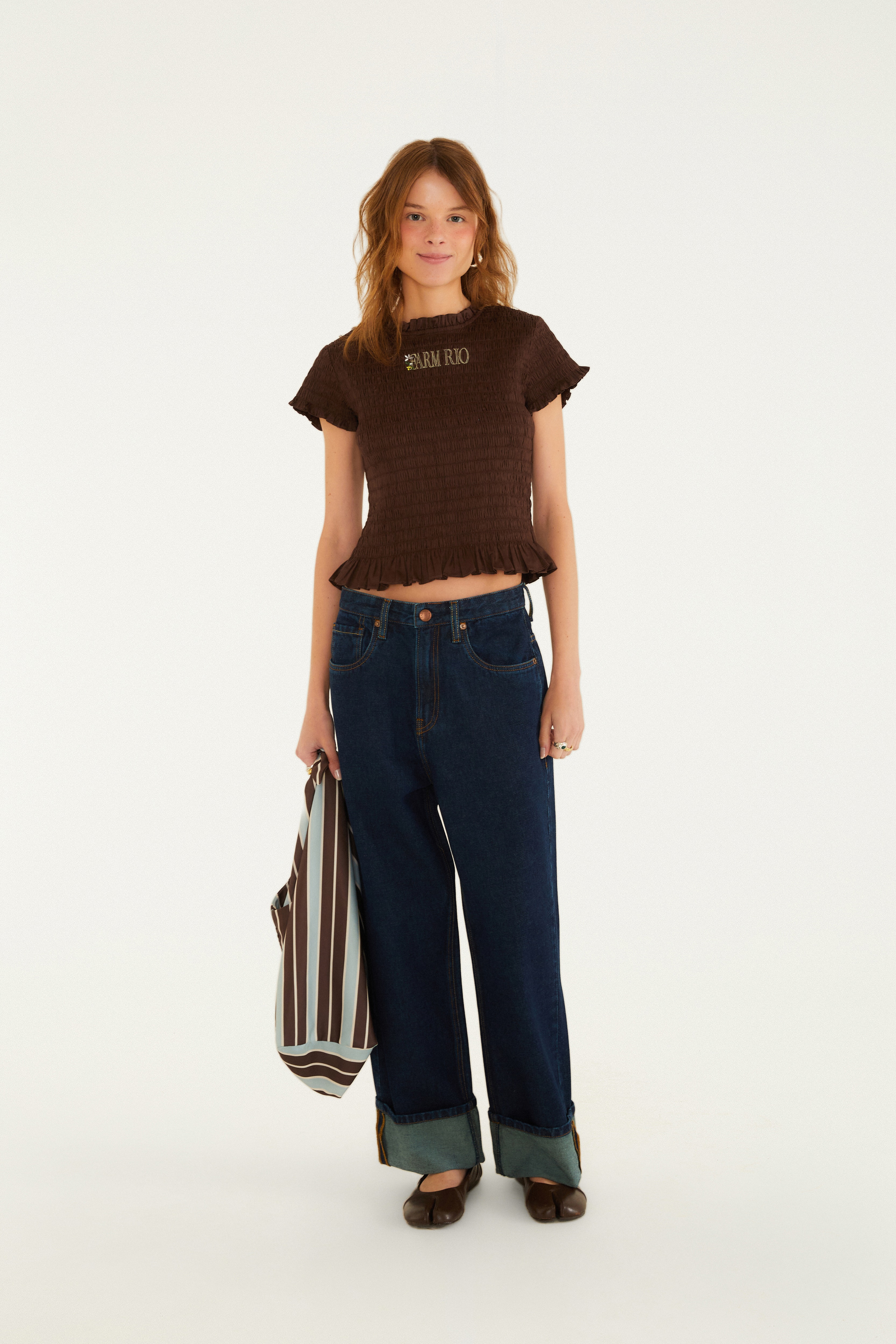 Calça Jeans Bainha Virada