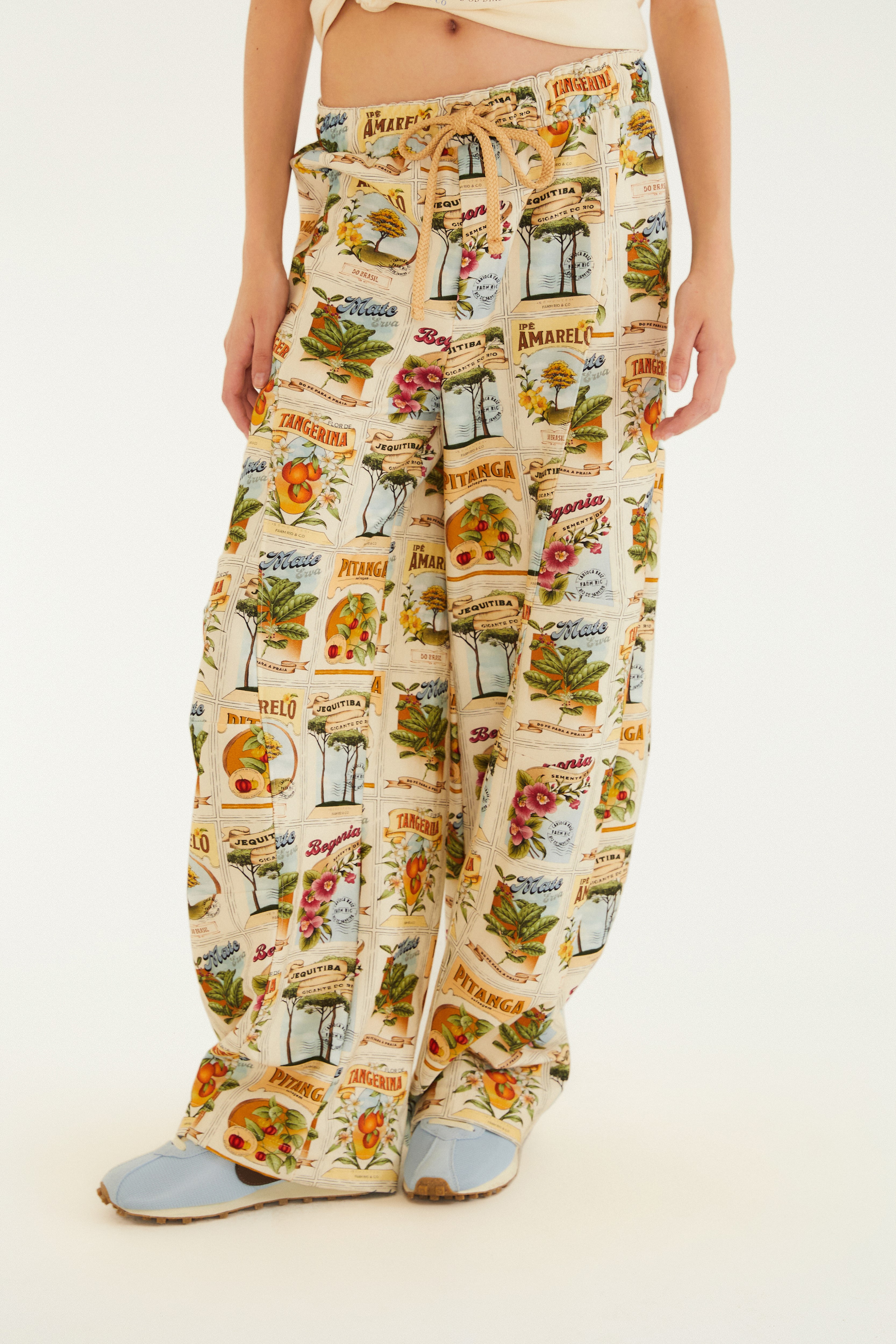 Calça Moletom Estampada Selos Do Brasil
