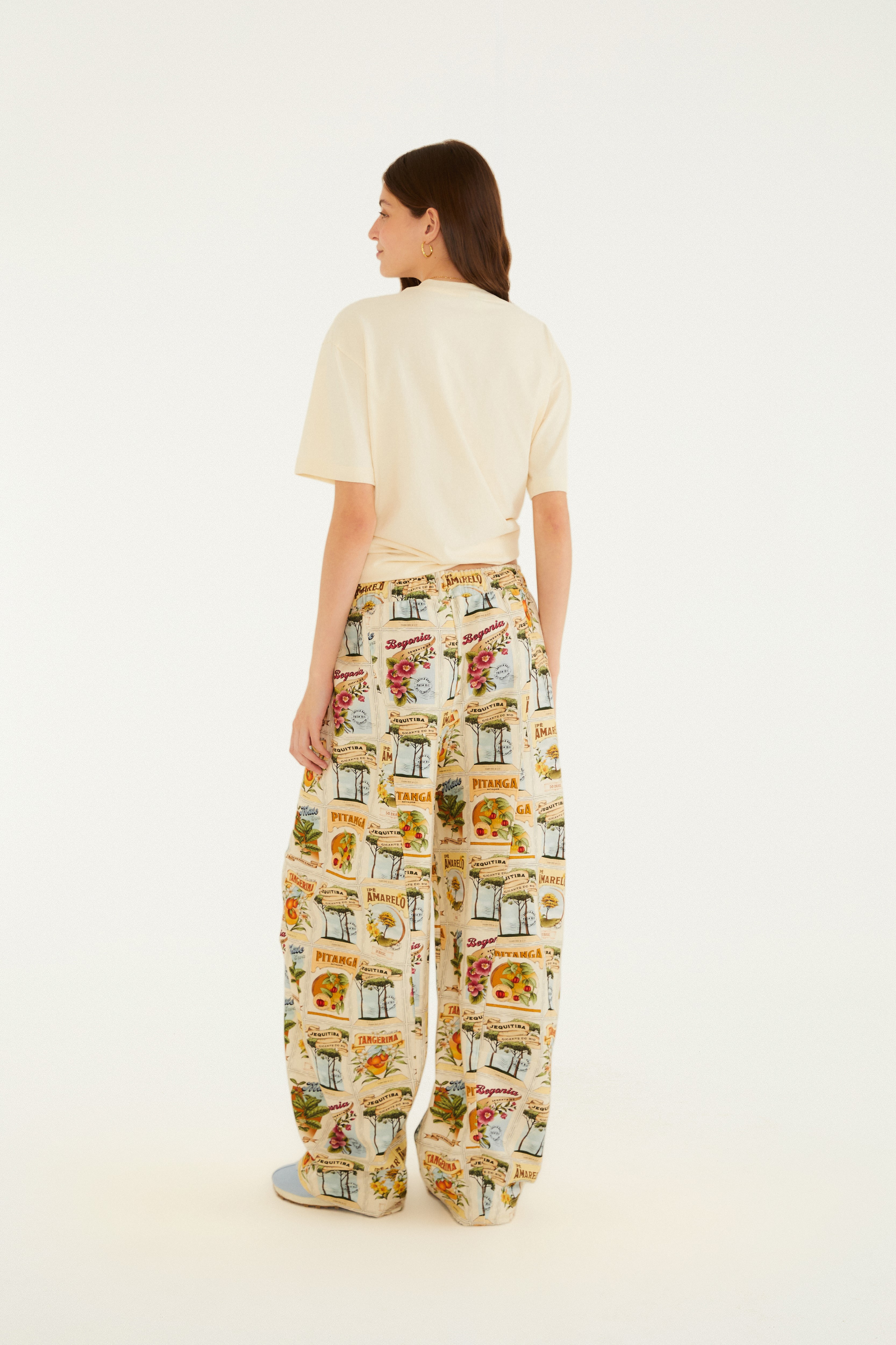 Calça Moletom Estampada Selos Do Brasil