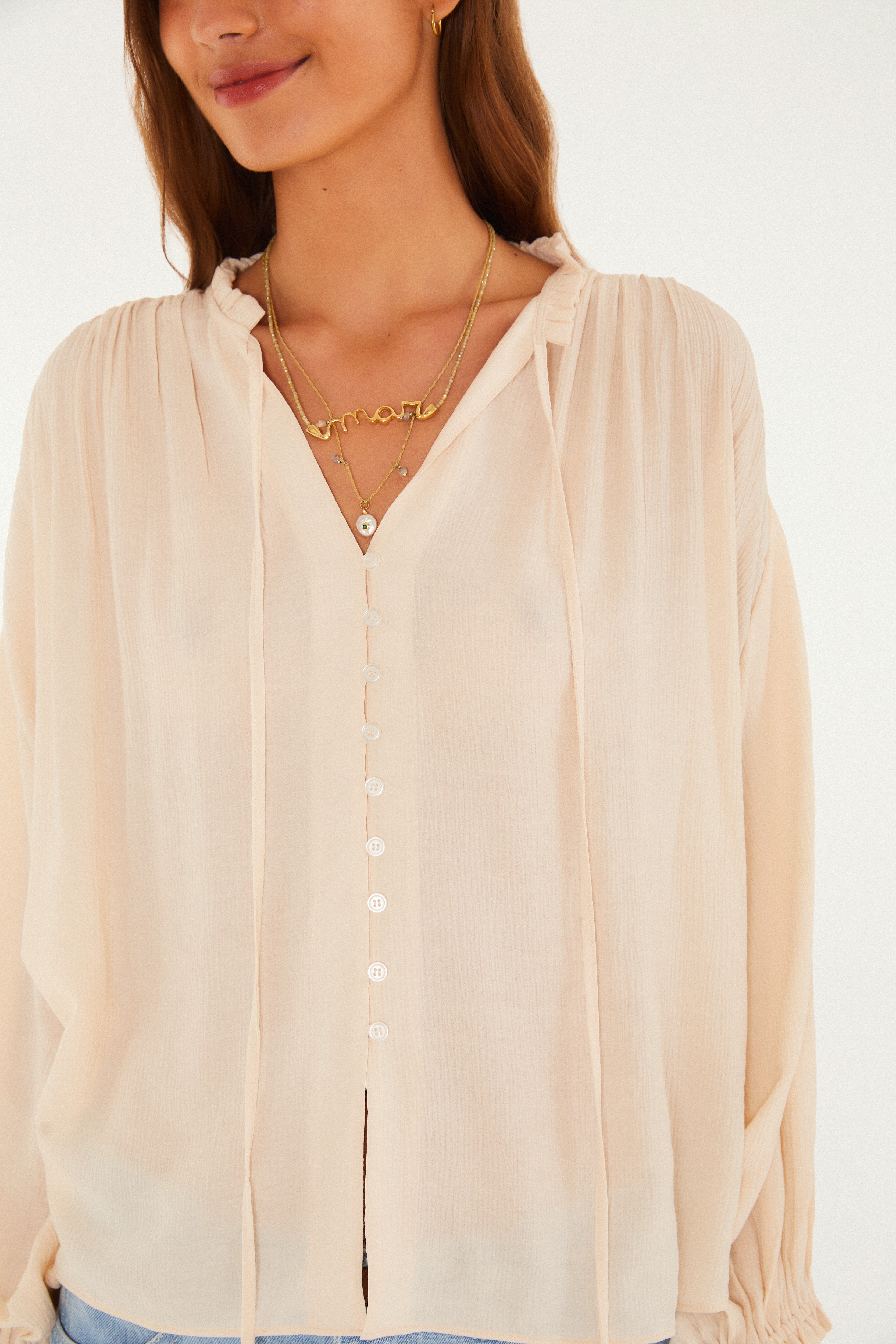Blusa Manga Longa Botões