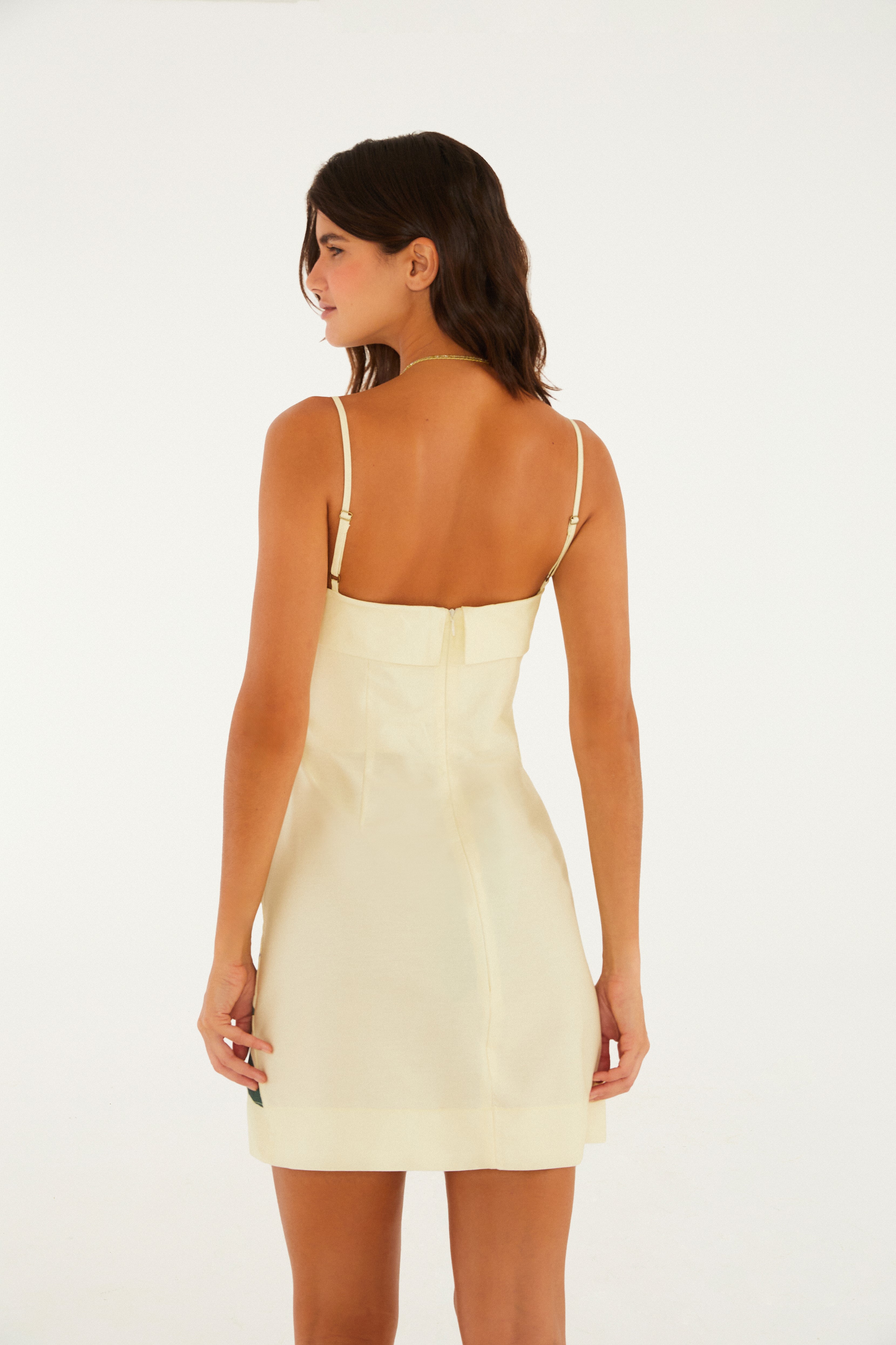 Vestido Curto Alcinha Estampado Chita Pintada