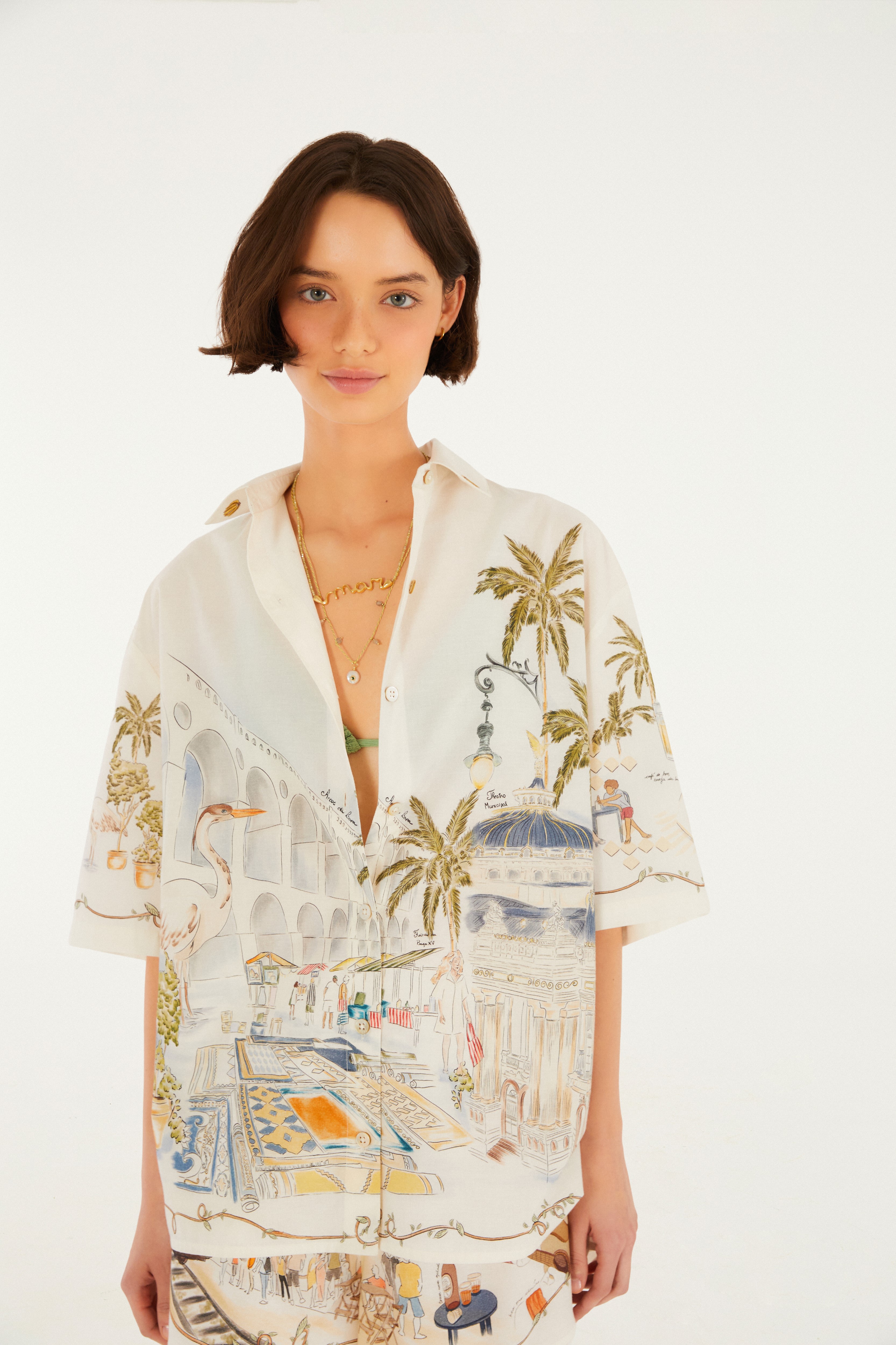 Camisa Estampada Rio a Dentro