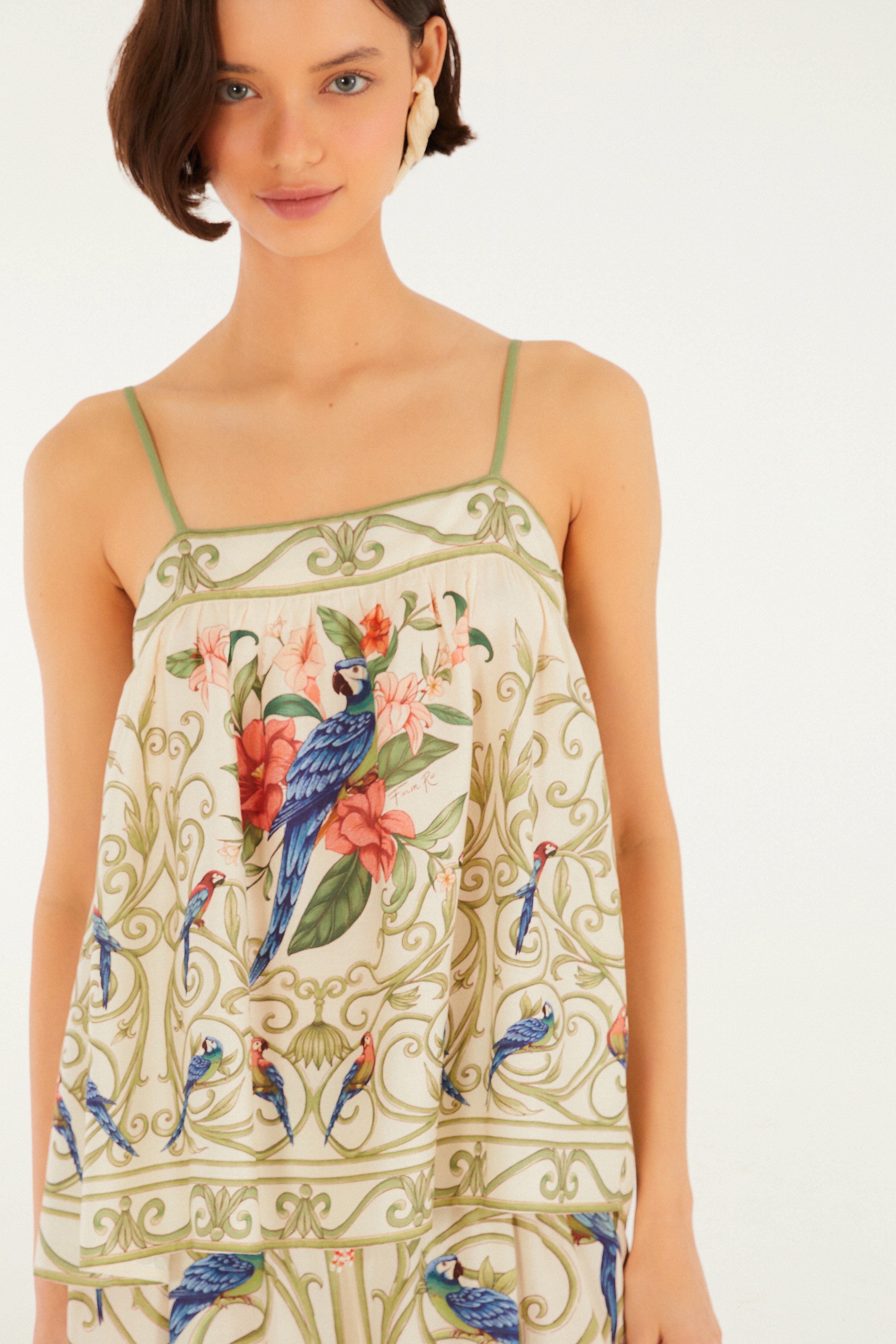 Regata Estampada Arabesco Tropical