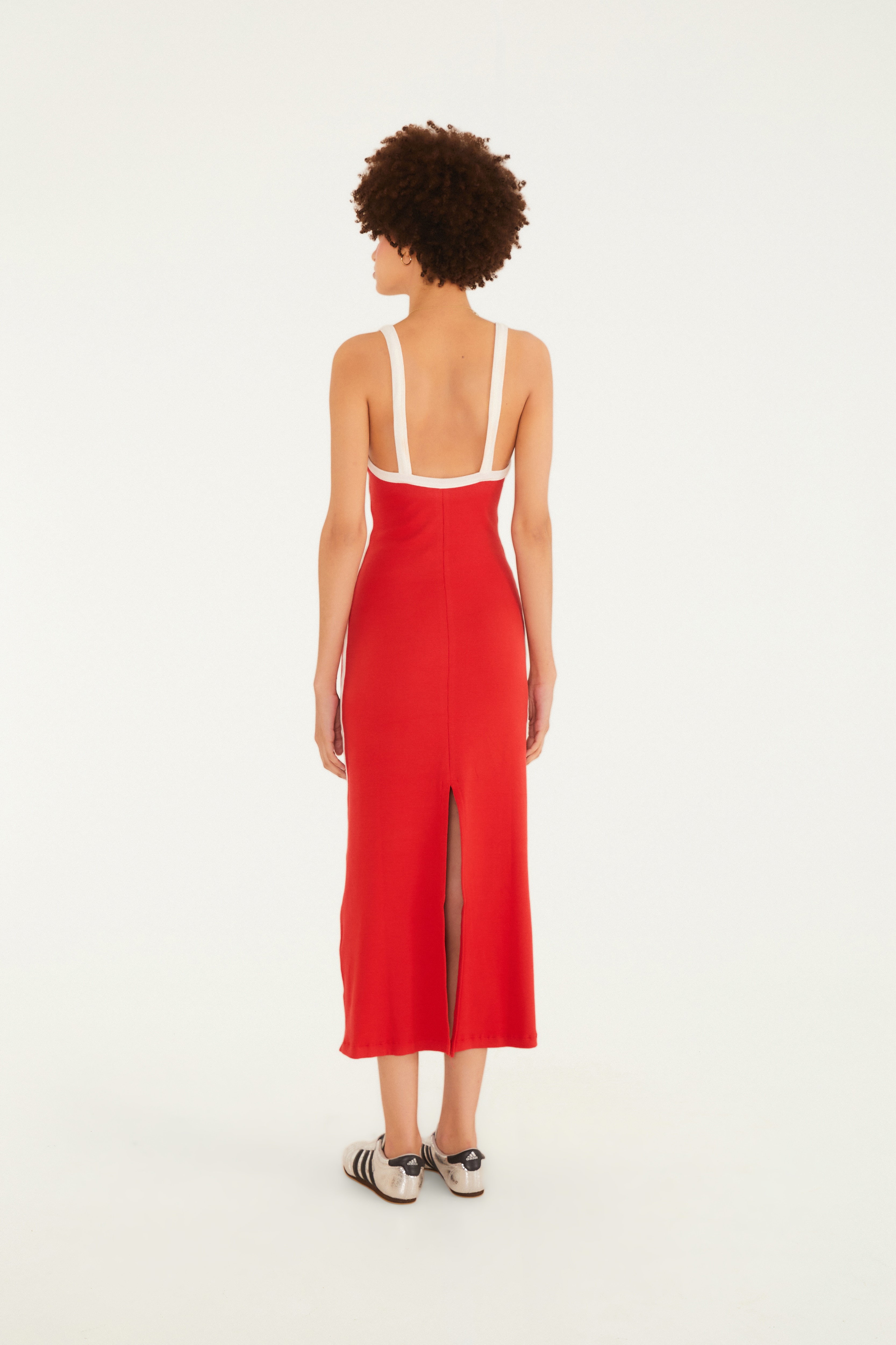 Vestido Cropped Alça Bicolor
