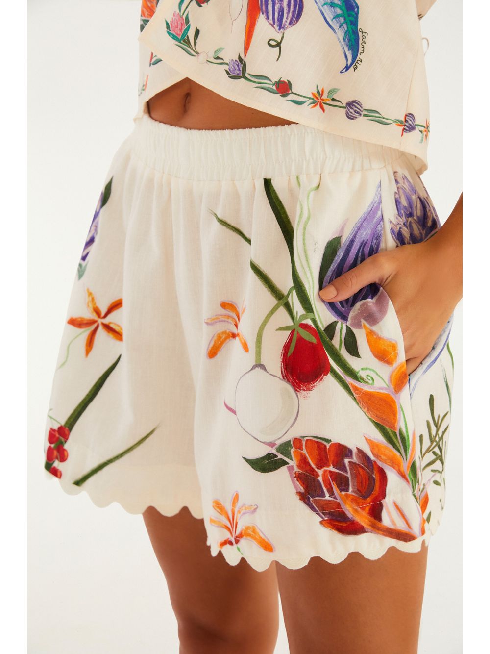 Farm — Short Estampado Horta Tropical