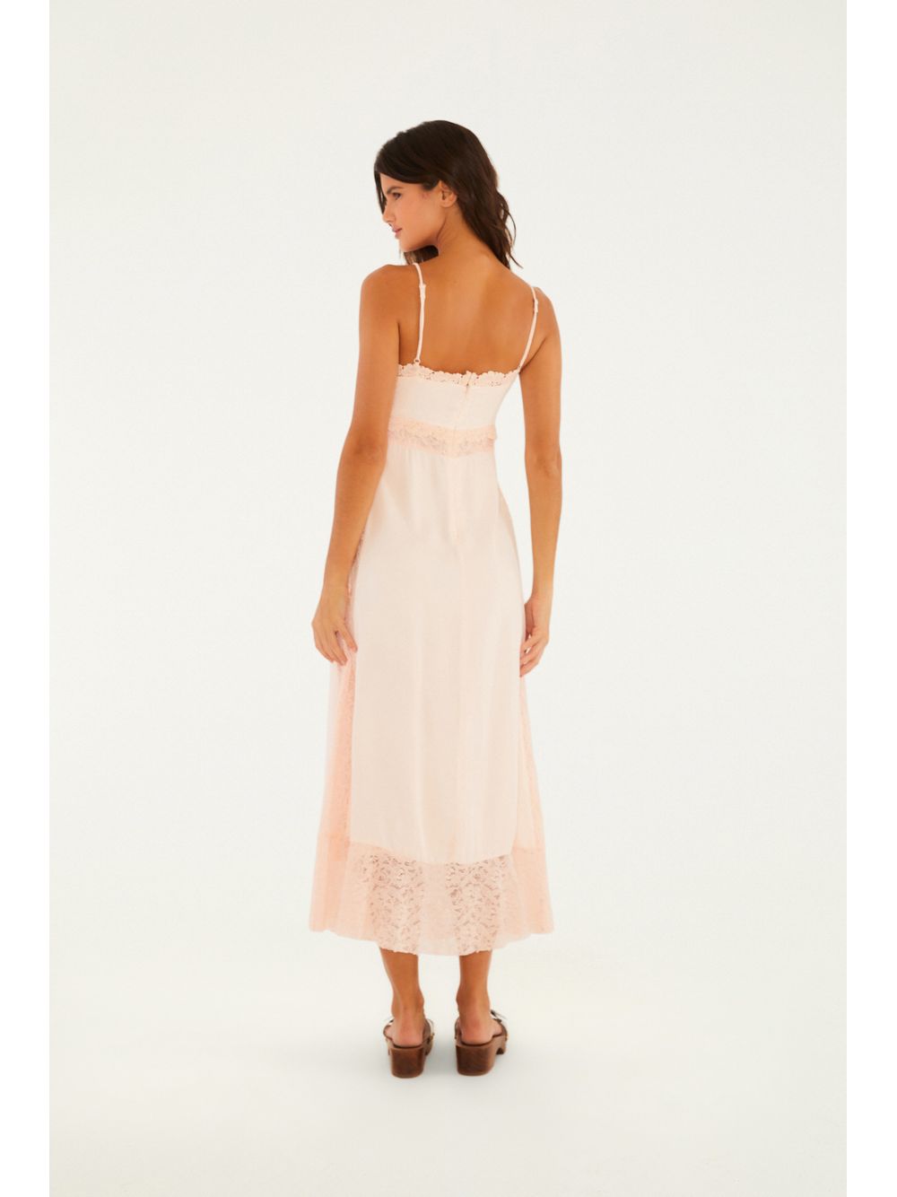 Farm — Vestido Renda Midi