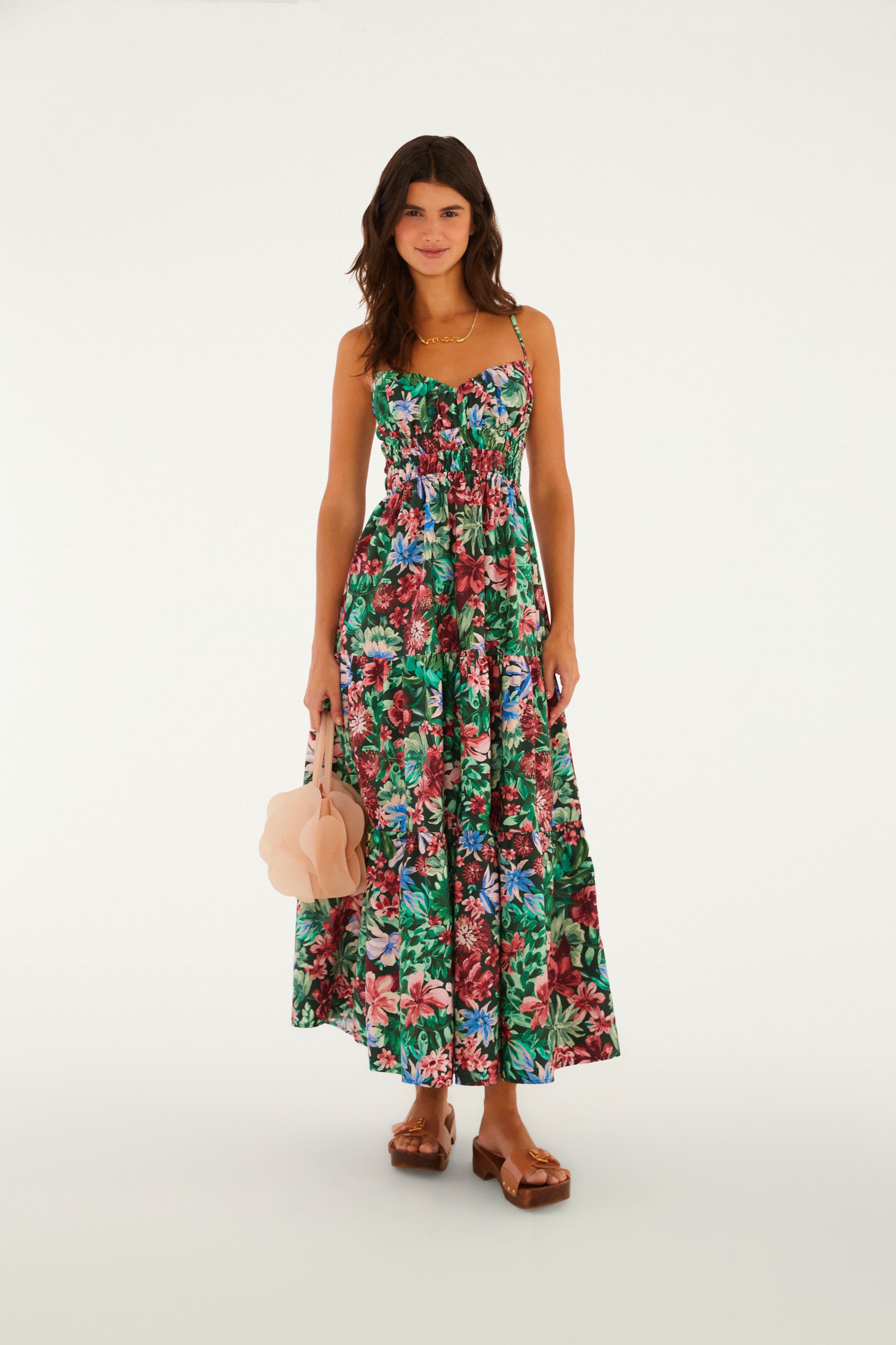Vestido Midi Estampado Florabela