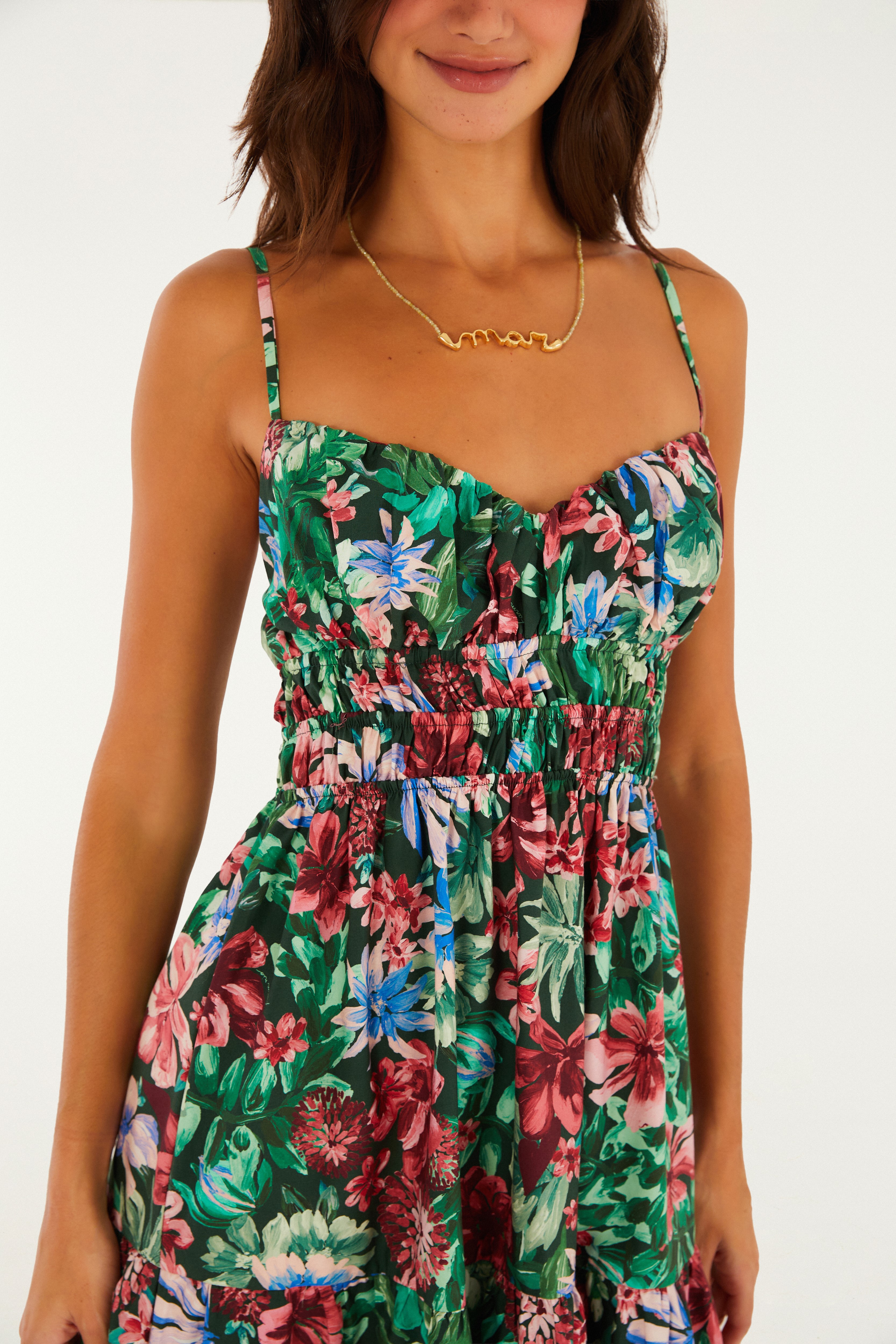 Vestido Midi Estampado Florabela