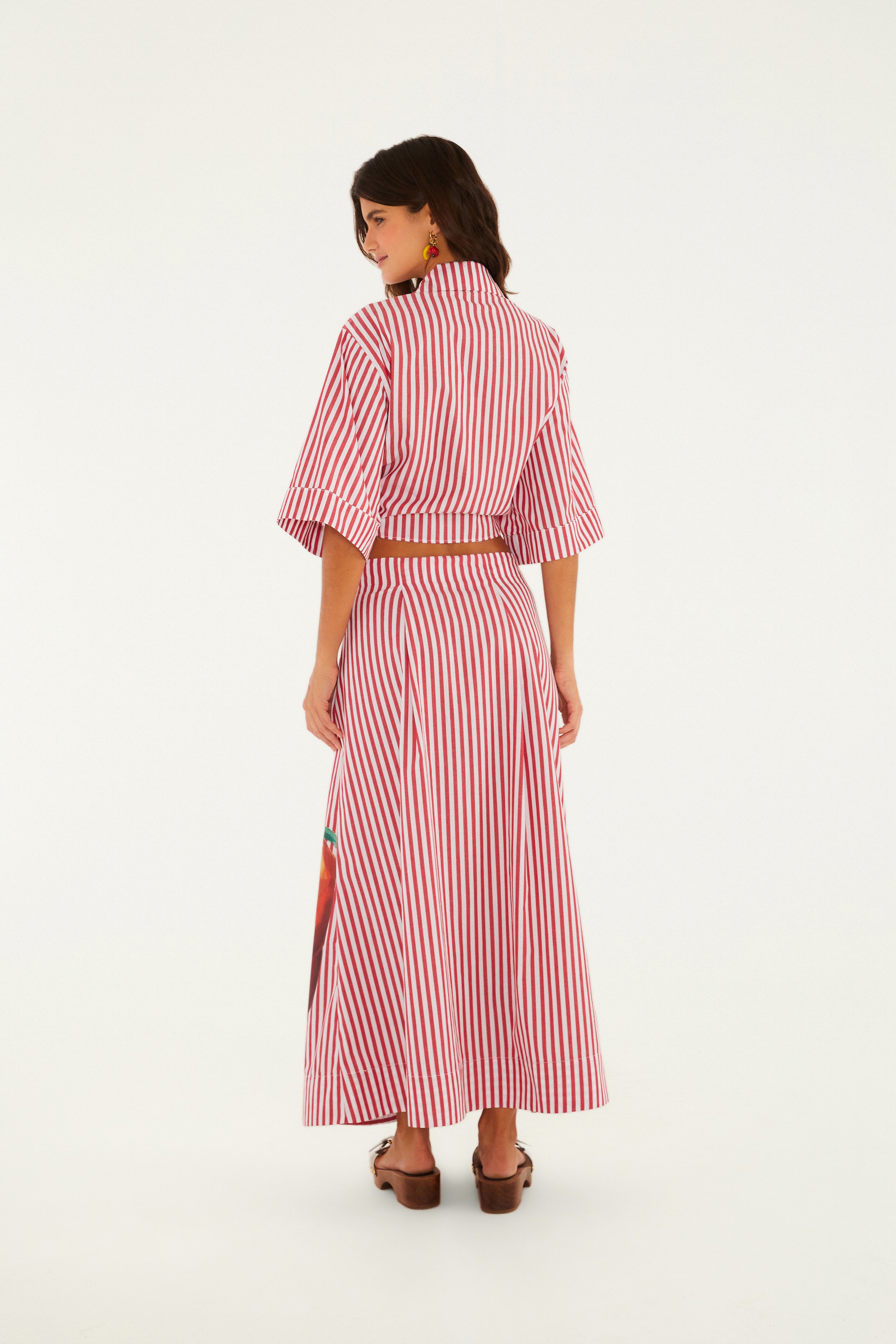 Saia Estampada Maxi Tomates