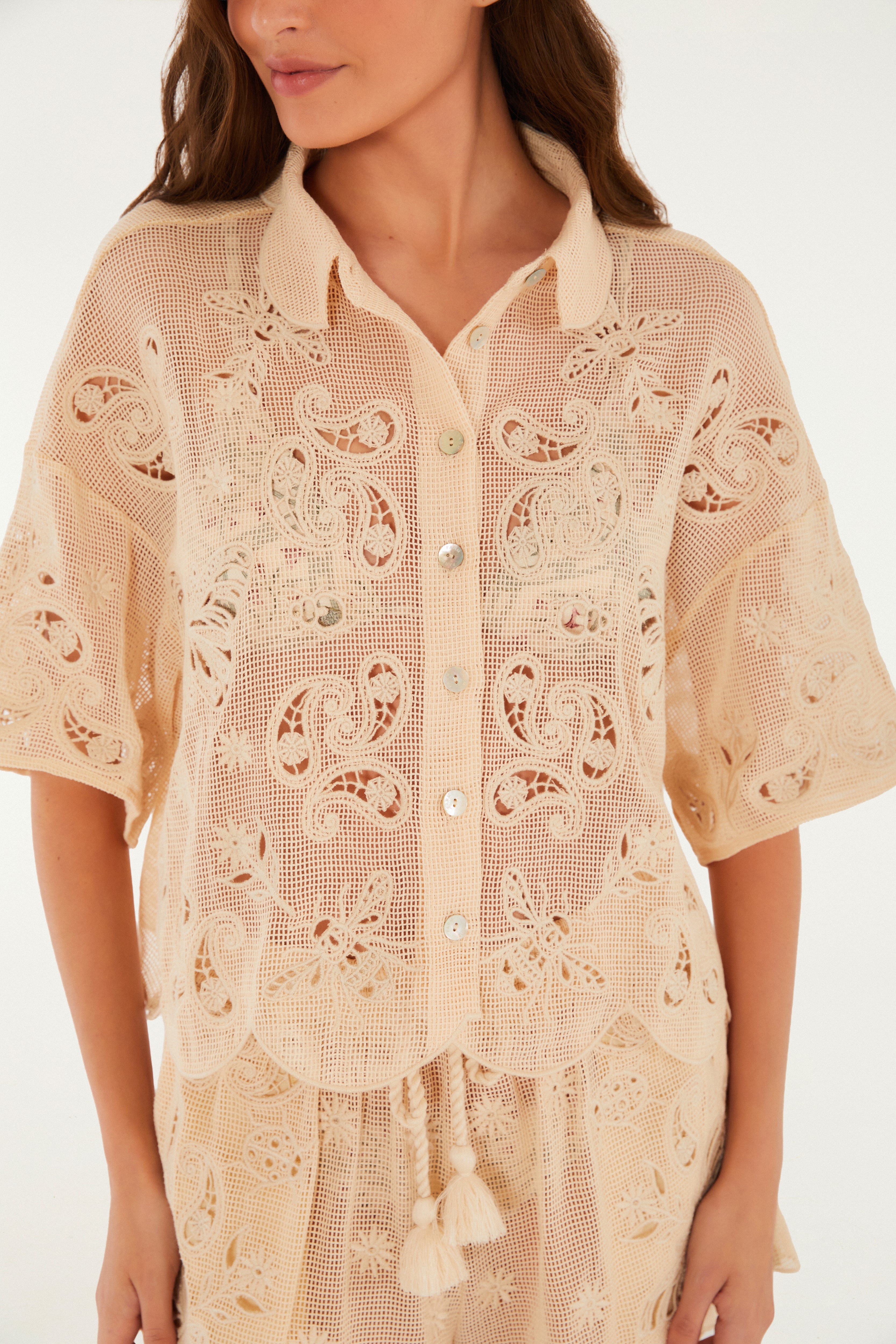 Camisa Richilieu Bandana Jardim