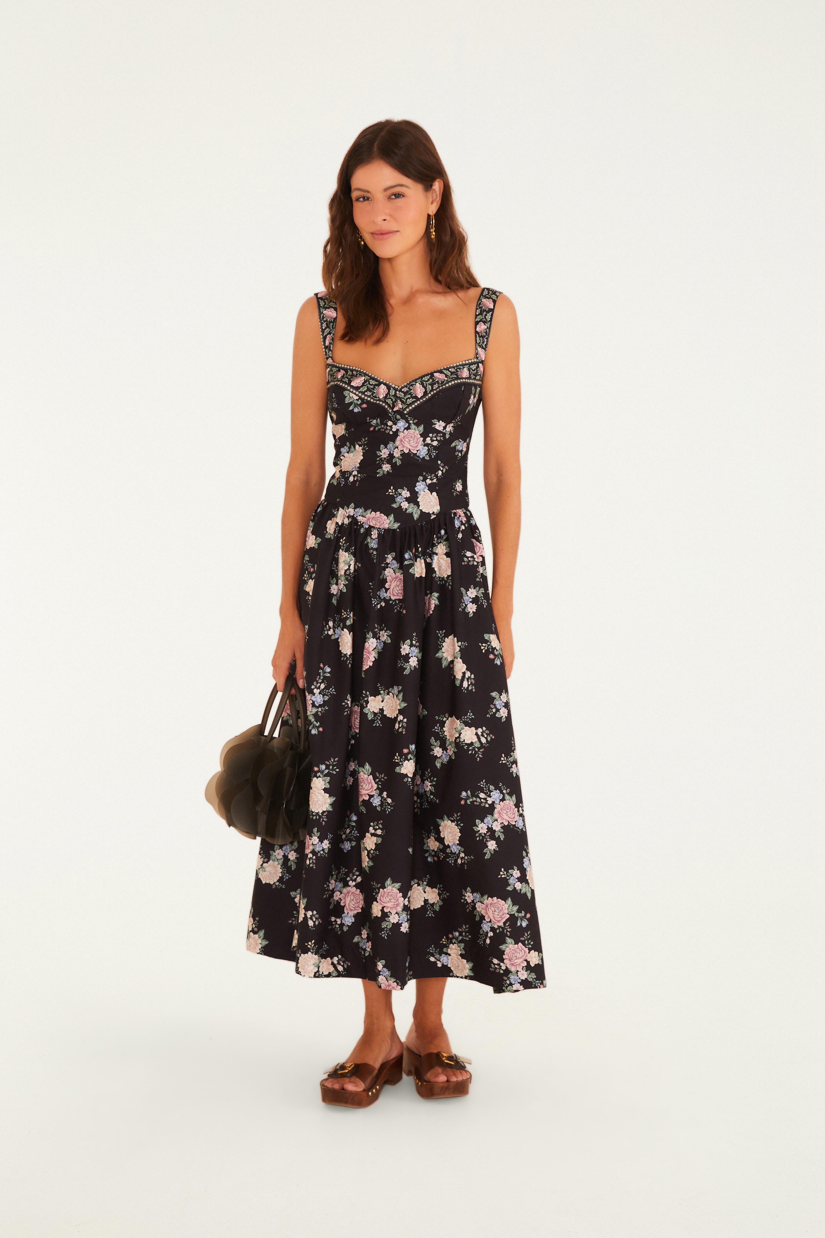 Vestido Cropped Estampado Romance