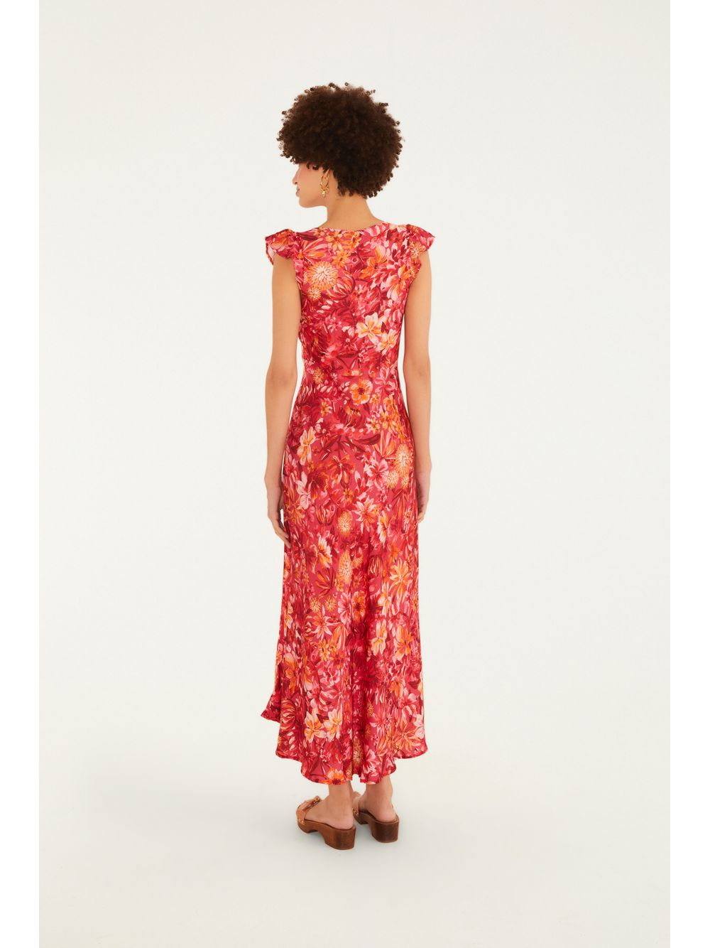 Farm — Vestido Cropped Estampado Florabela Rosa