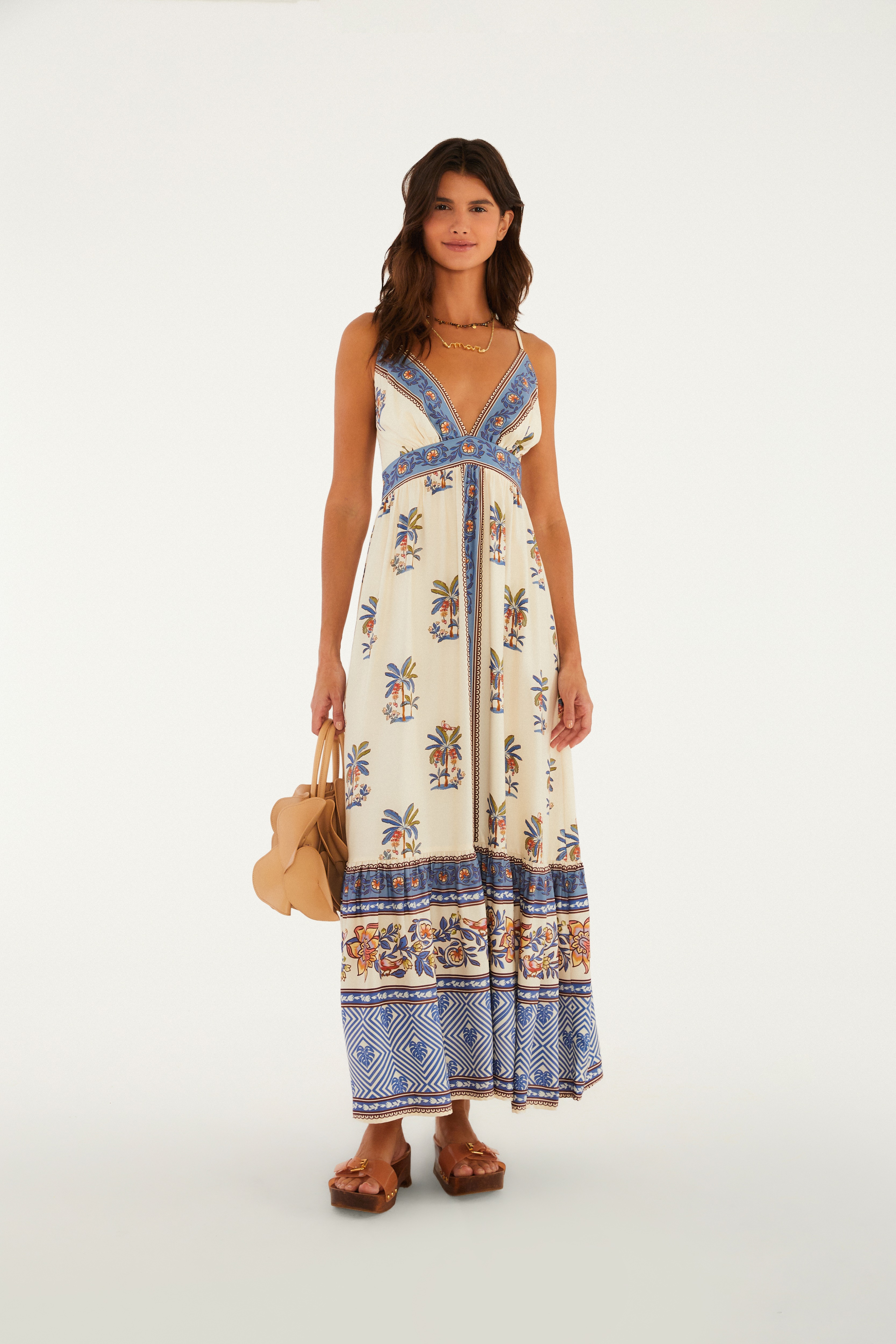 Vestido Cropped Estampado Luna