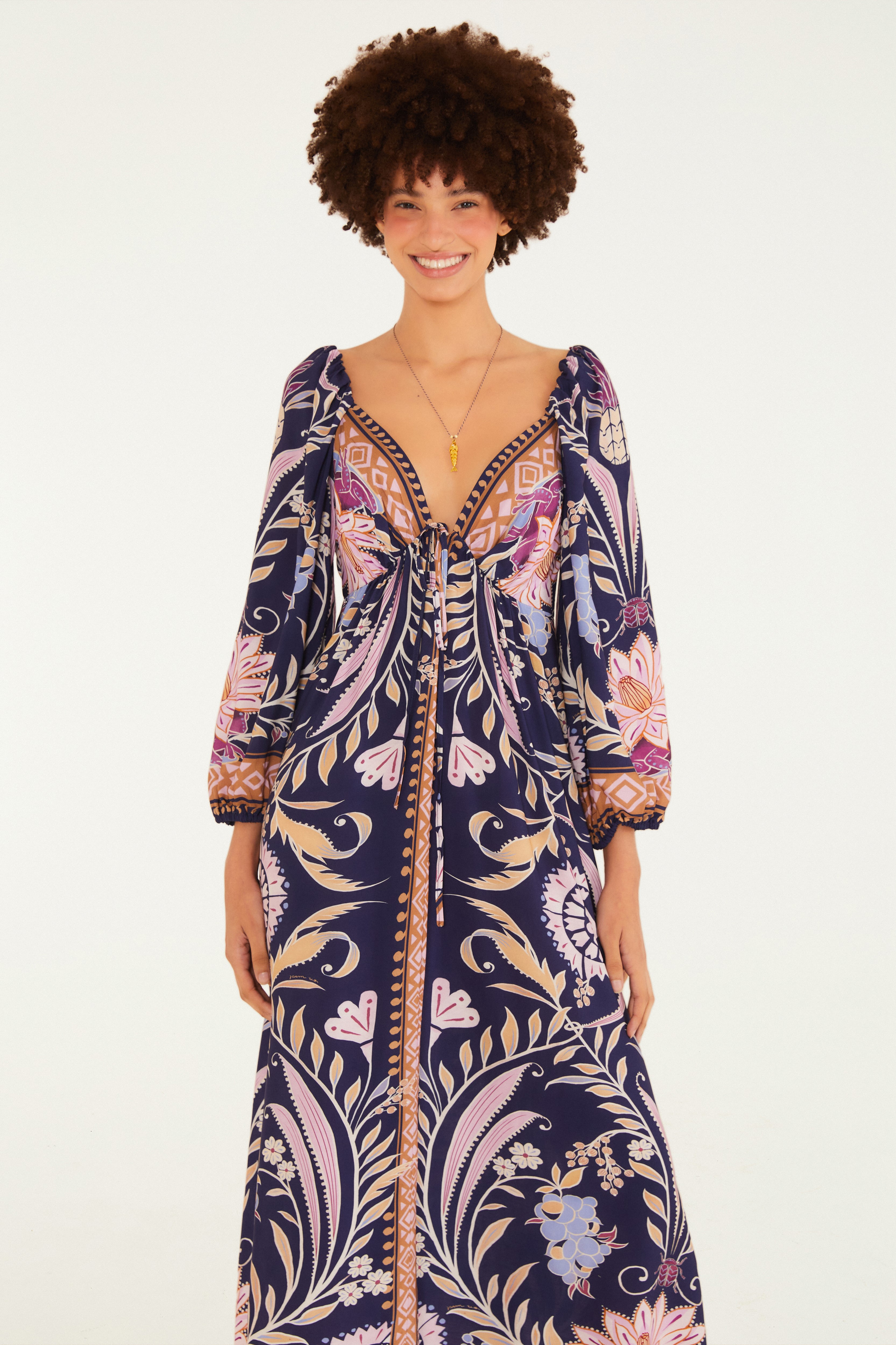 Vestido Cropped Estampado Leveza Romântica