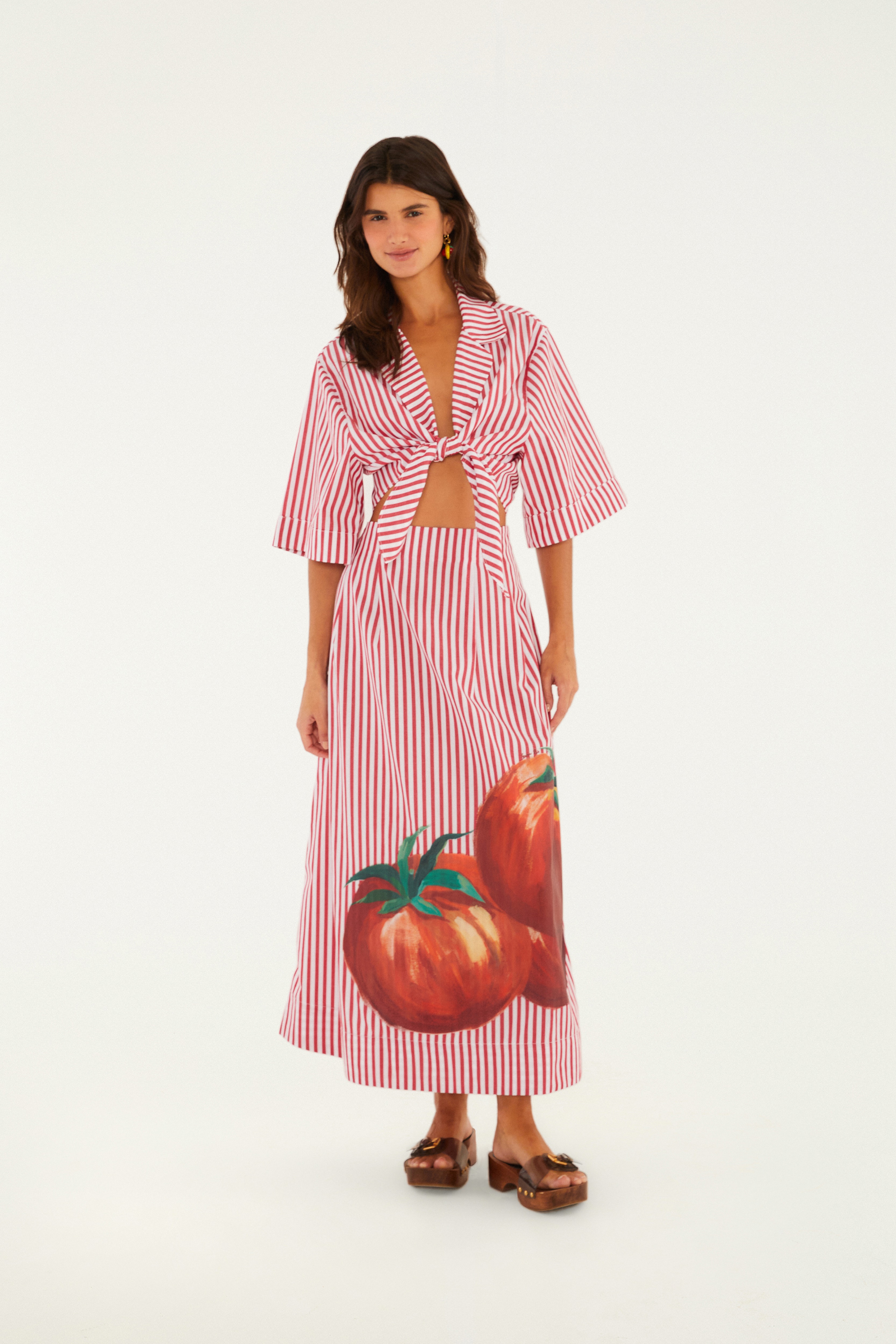 Camisa Cropped Listrada