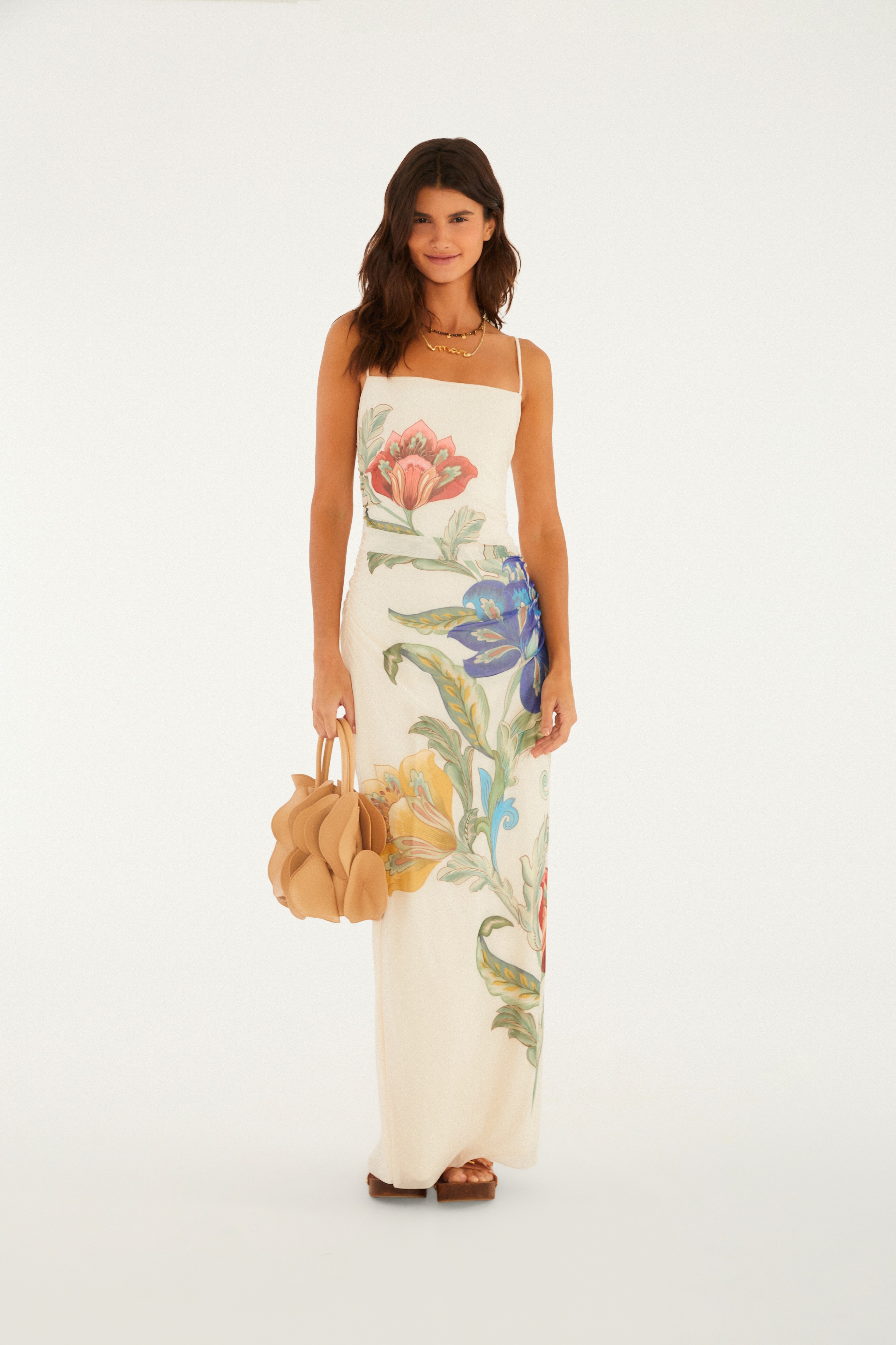 Vestido Alcinha Tule Estampado Floral Maitê