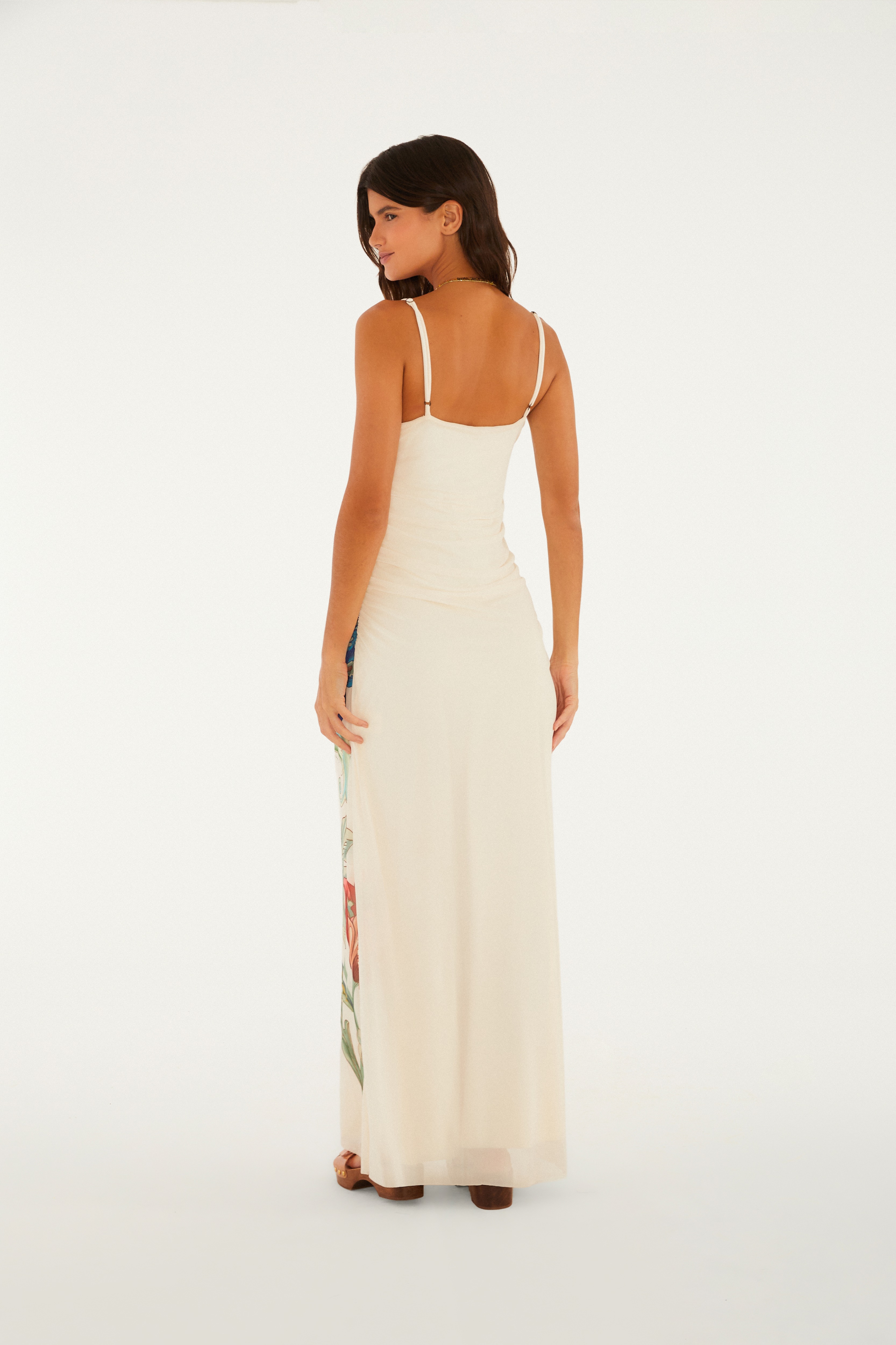 Vestido Alcinha Tule Estampado Floral Maitê