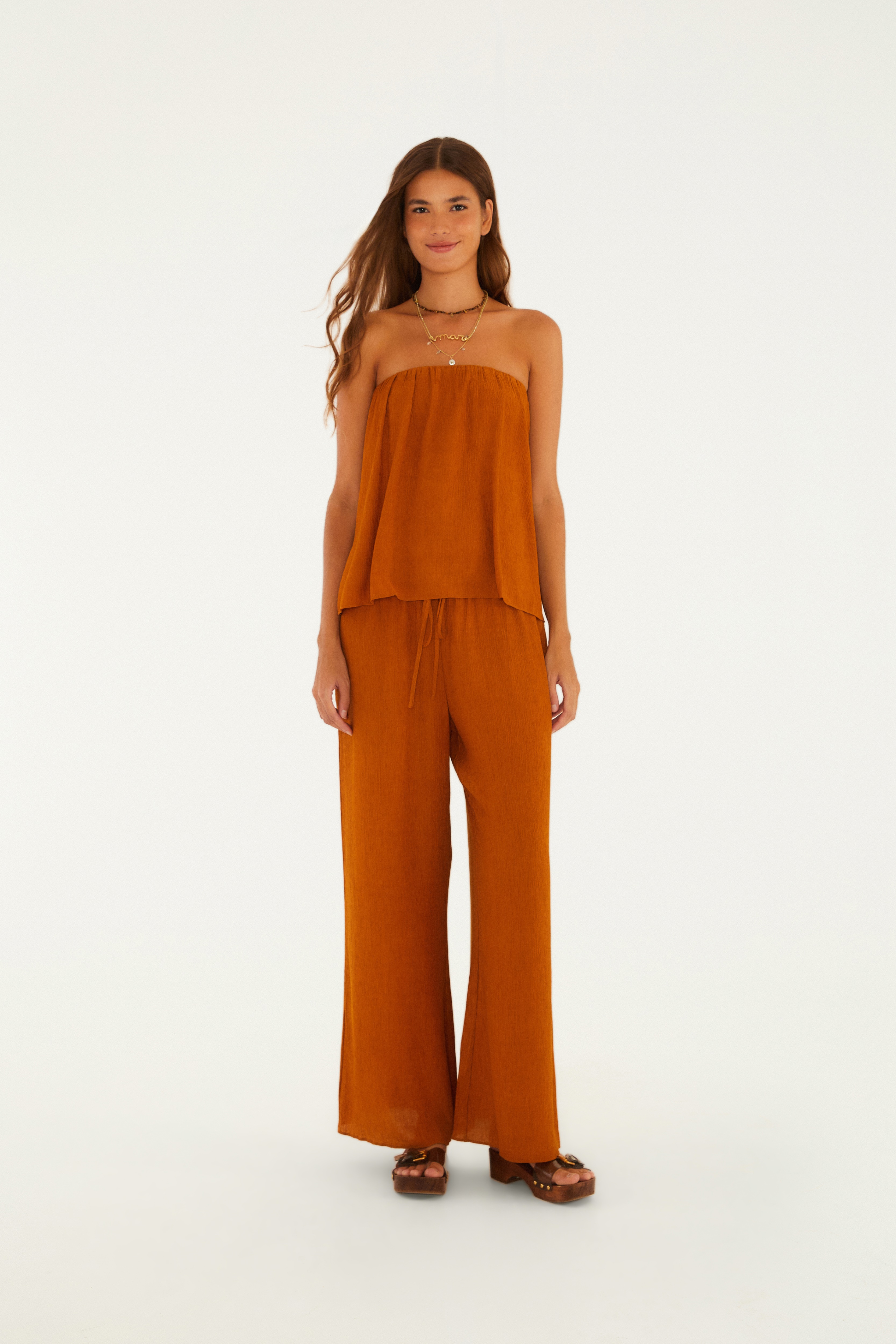 Calça Textura Longa
