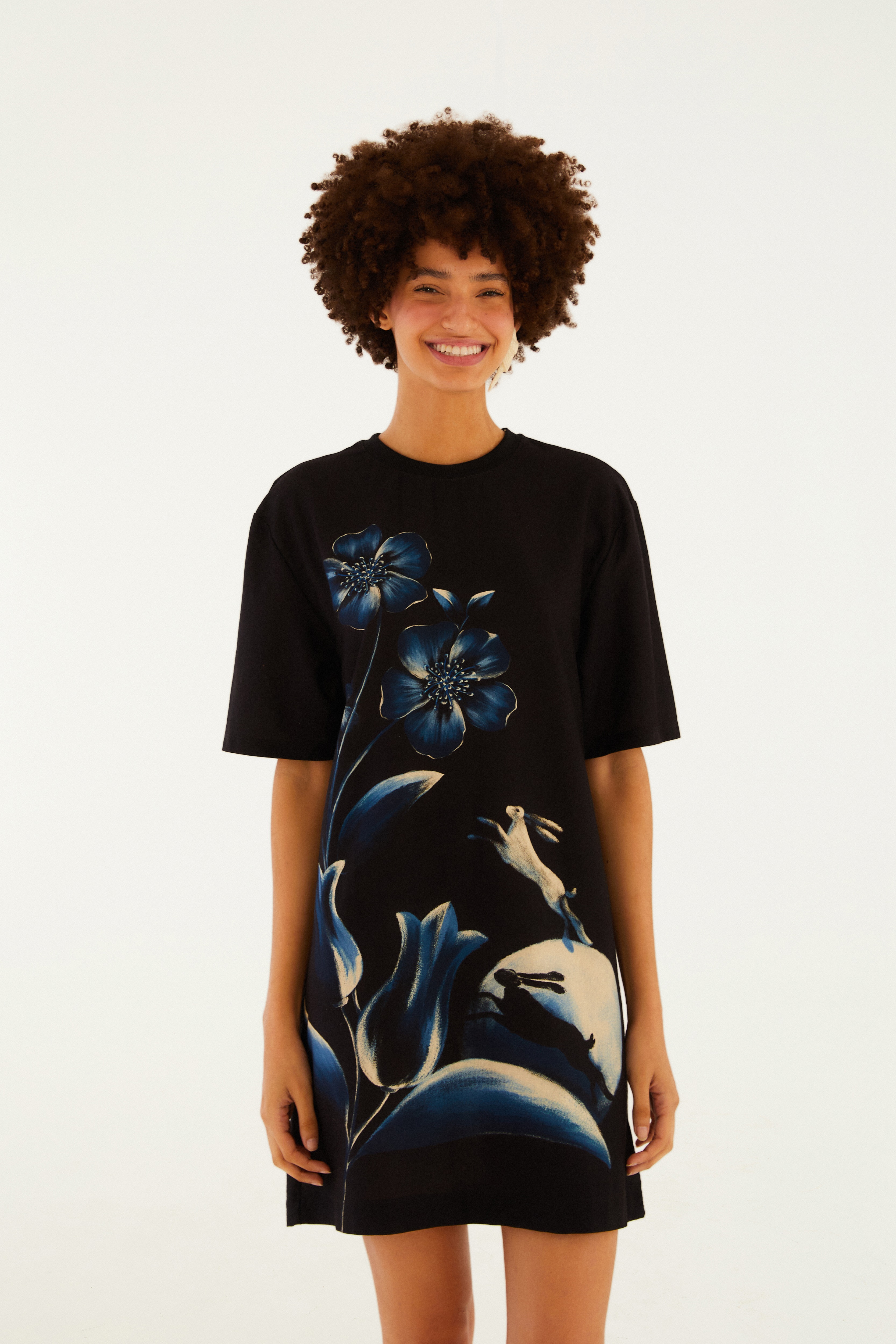 Vestido T-Shirt Básico Luz Do Luar