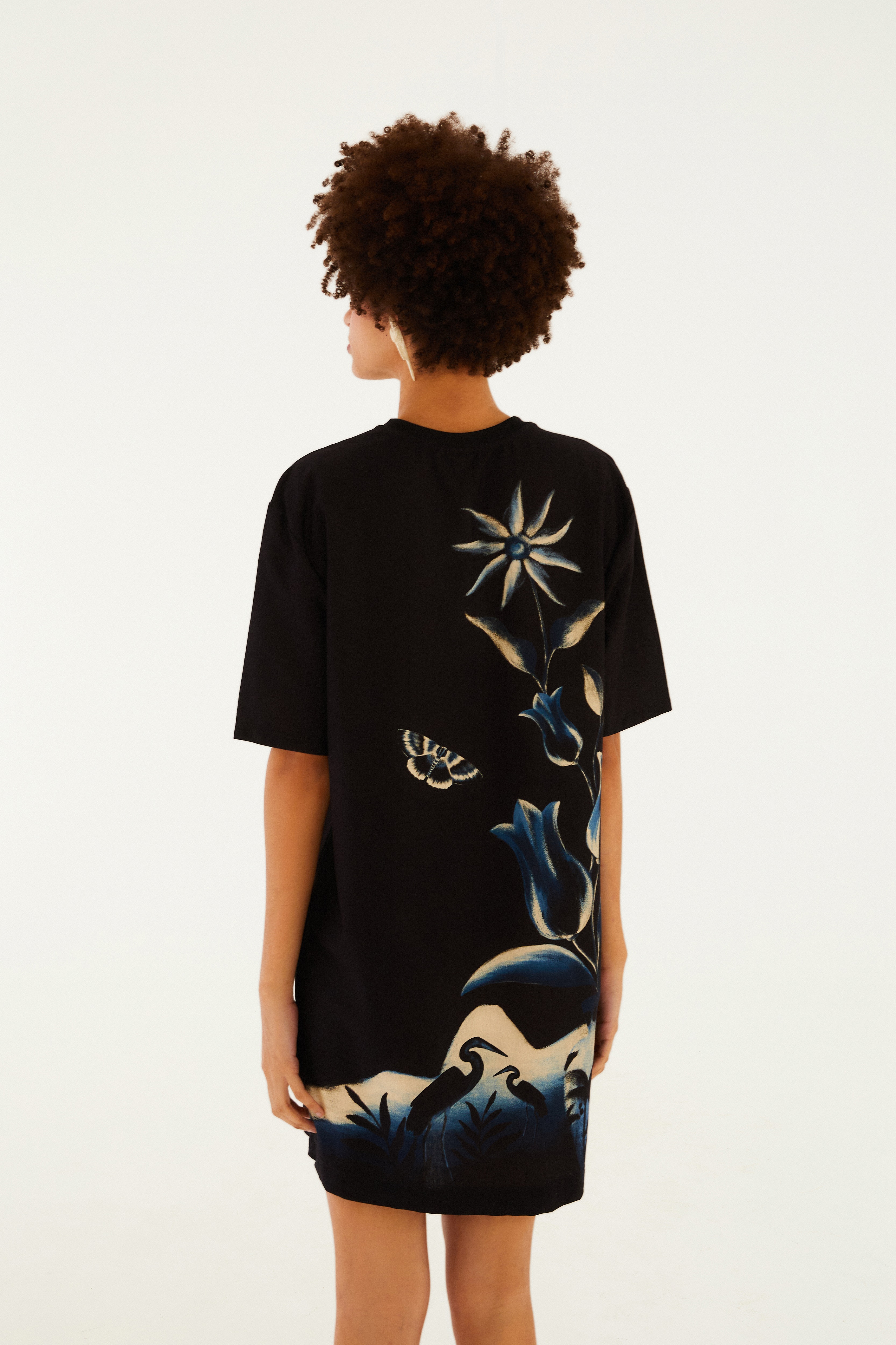 Vestido T-Shirt Básico Luz Do Luar