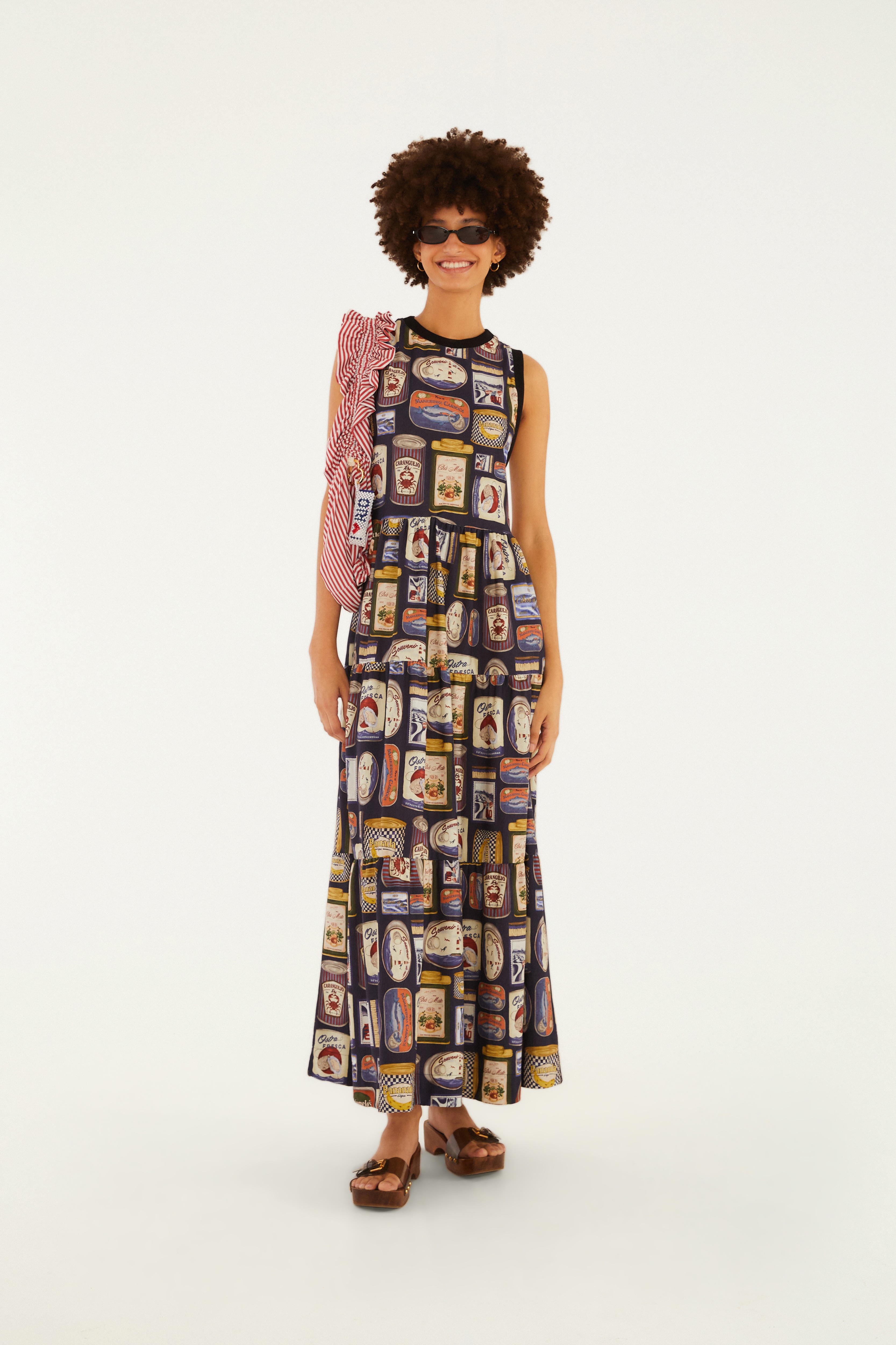 Vestido Marias Estampado Iguarias Do Litoral