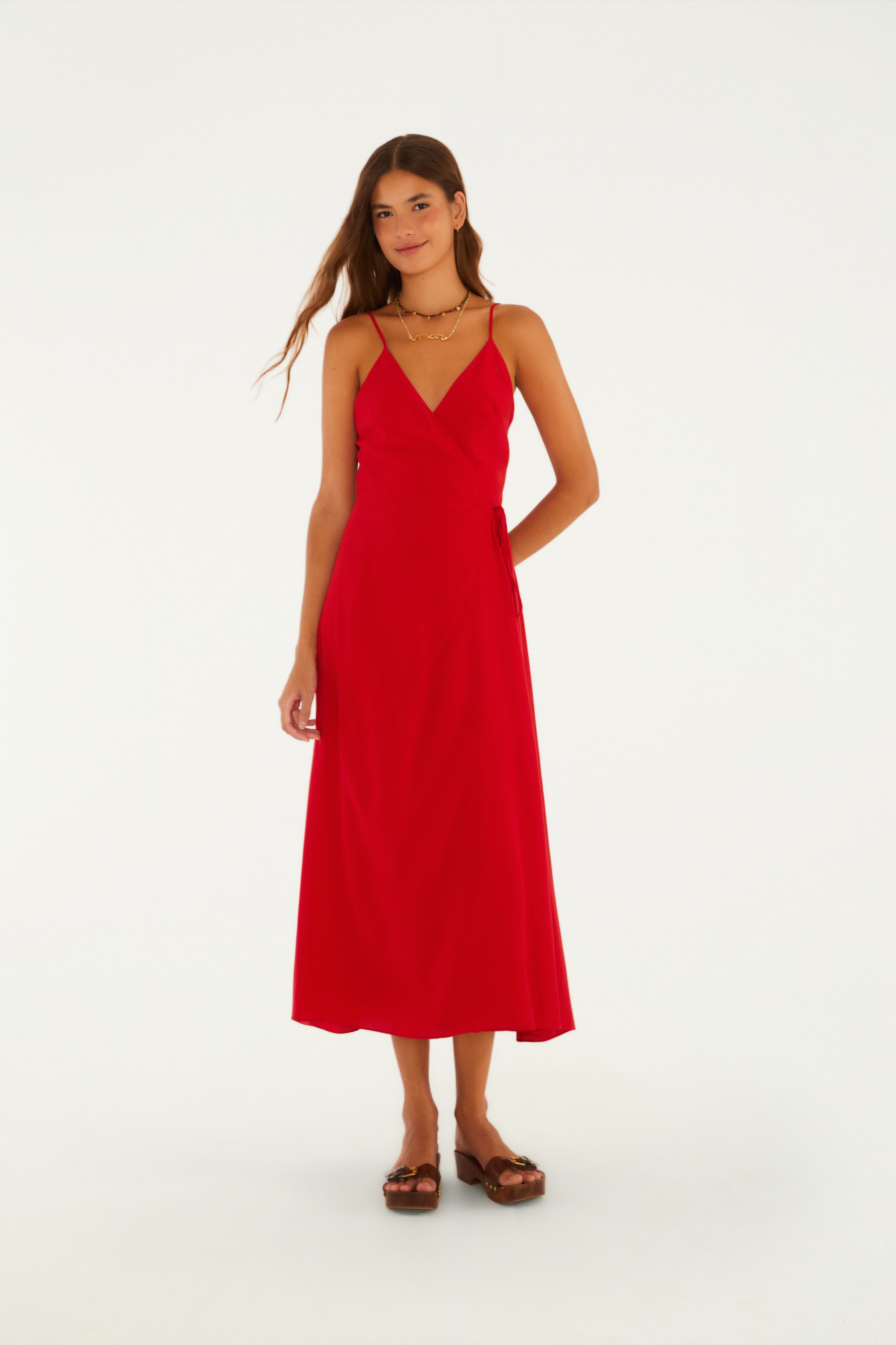 Vestido Transpasse Longo