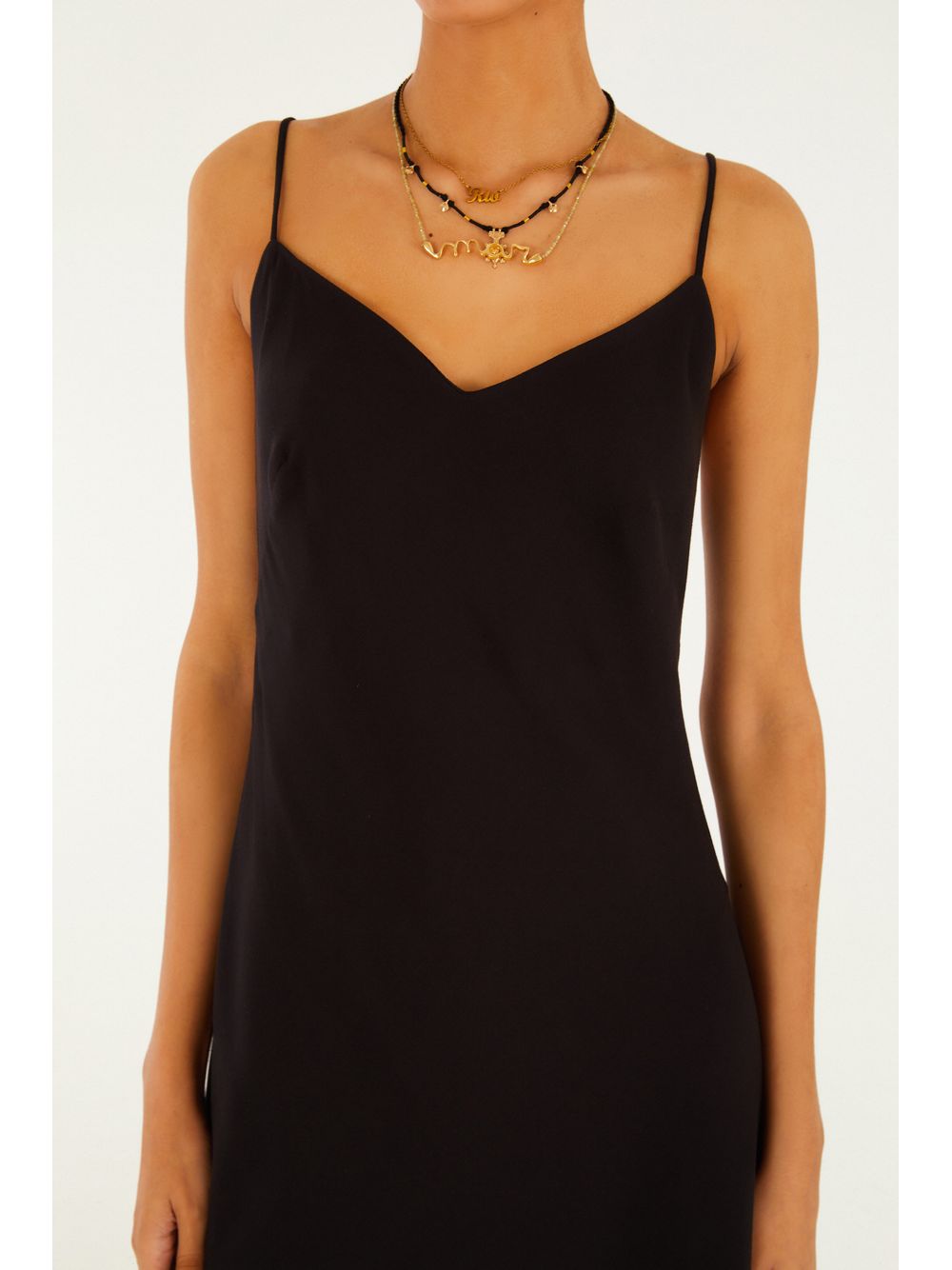 Farm — Vestido Alcinhas Curto