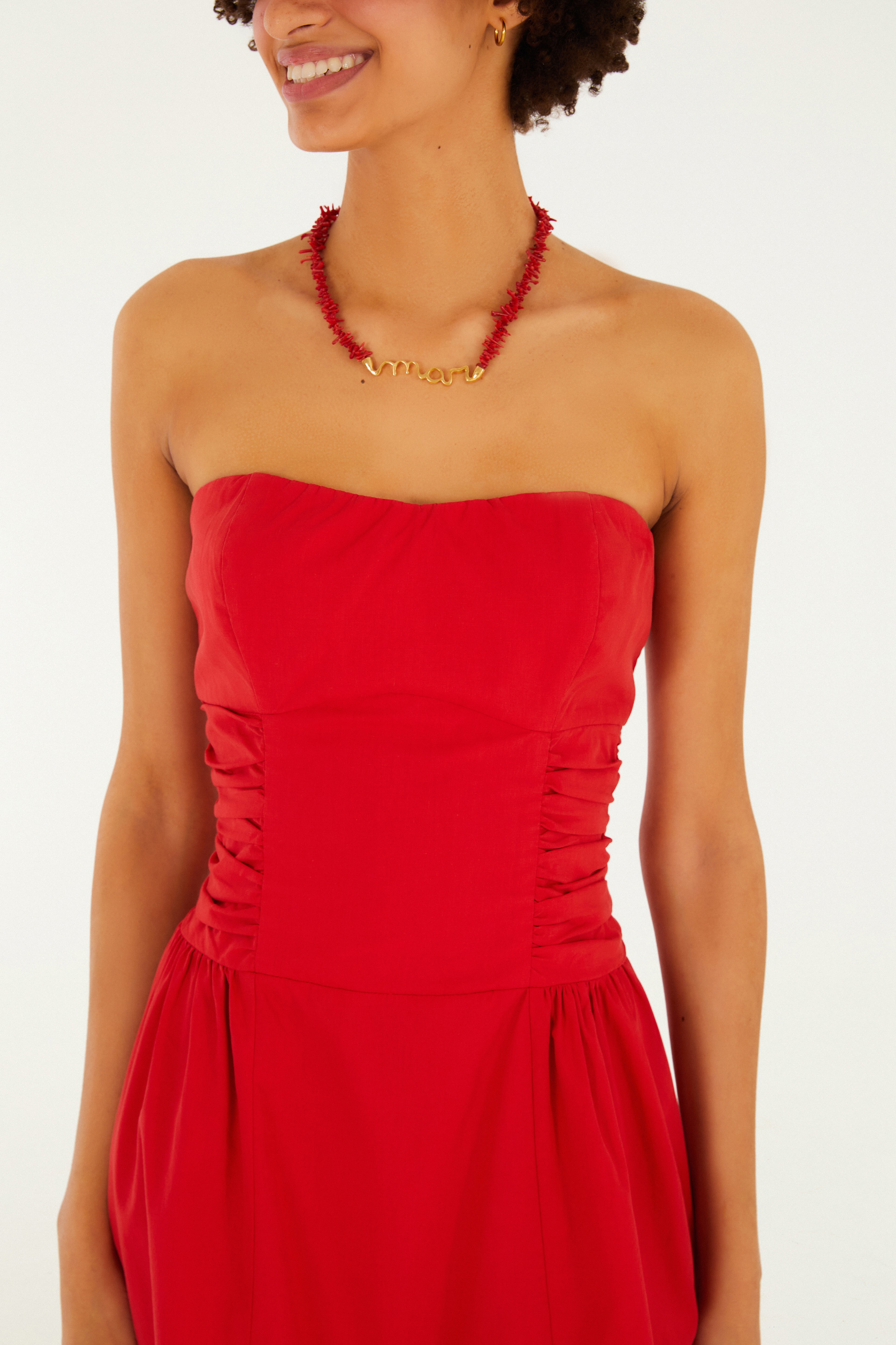Vestido Franzido Curto