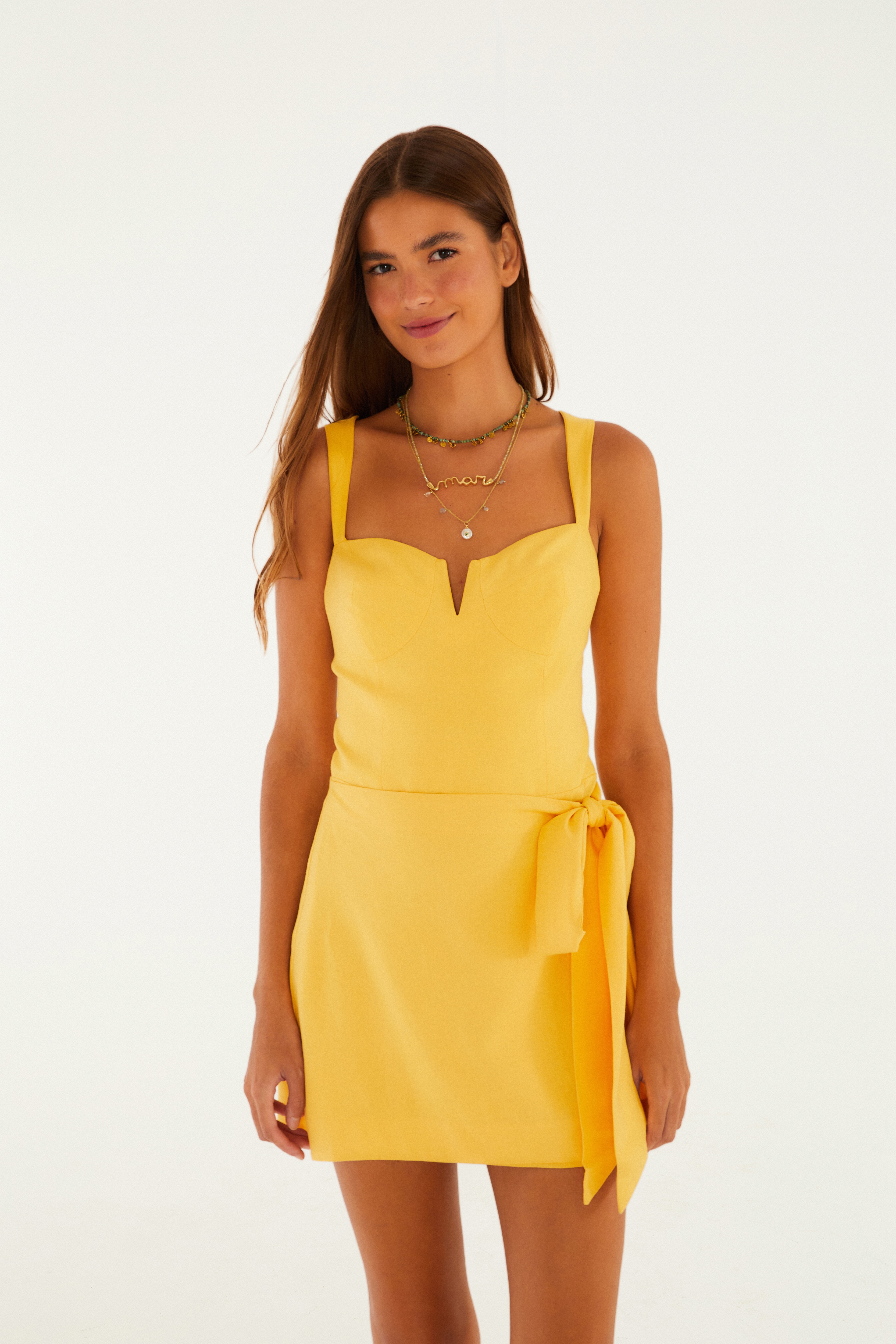 Vestido Linho Curto