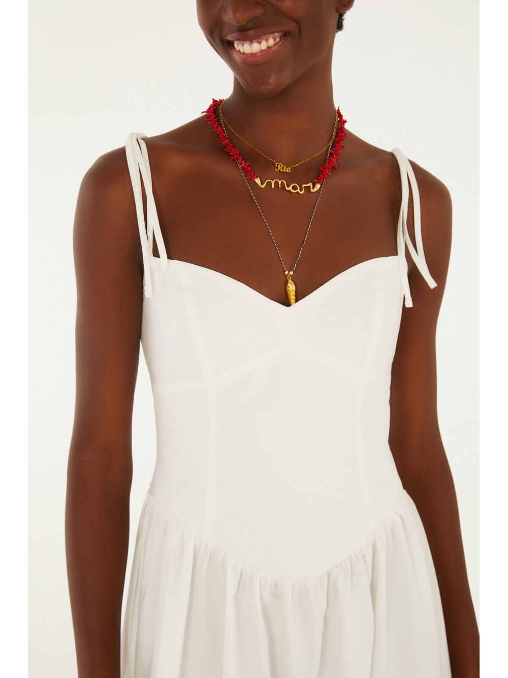 Farm — Vestido Midi Alça