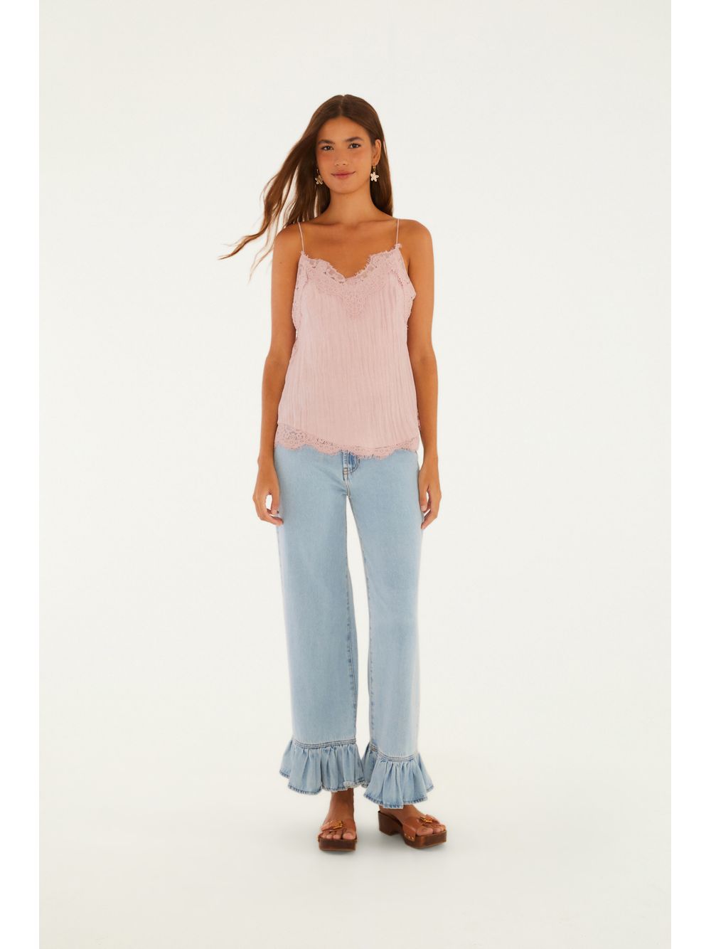 Farm — Blusa Alcinhas Renda