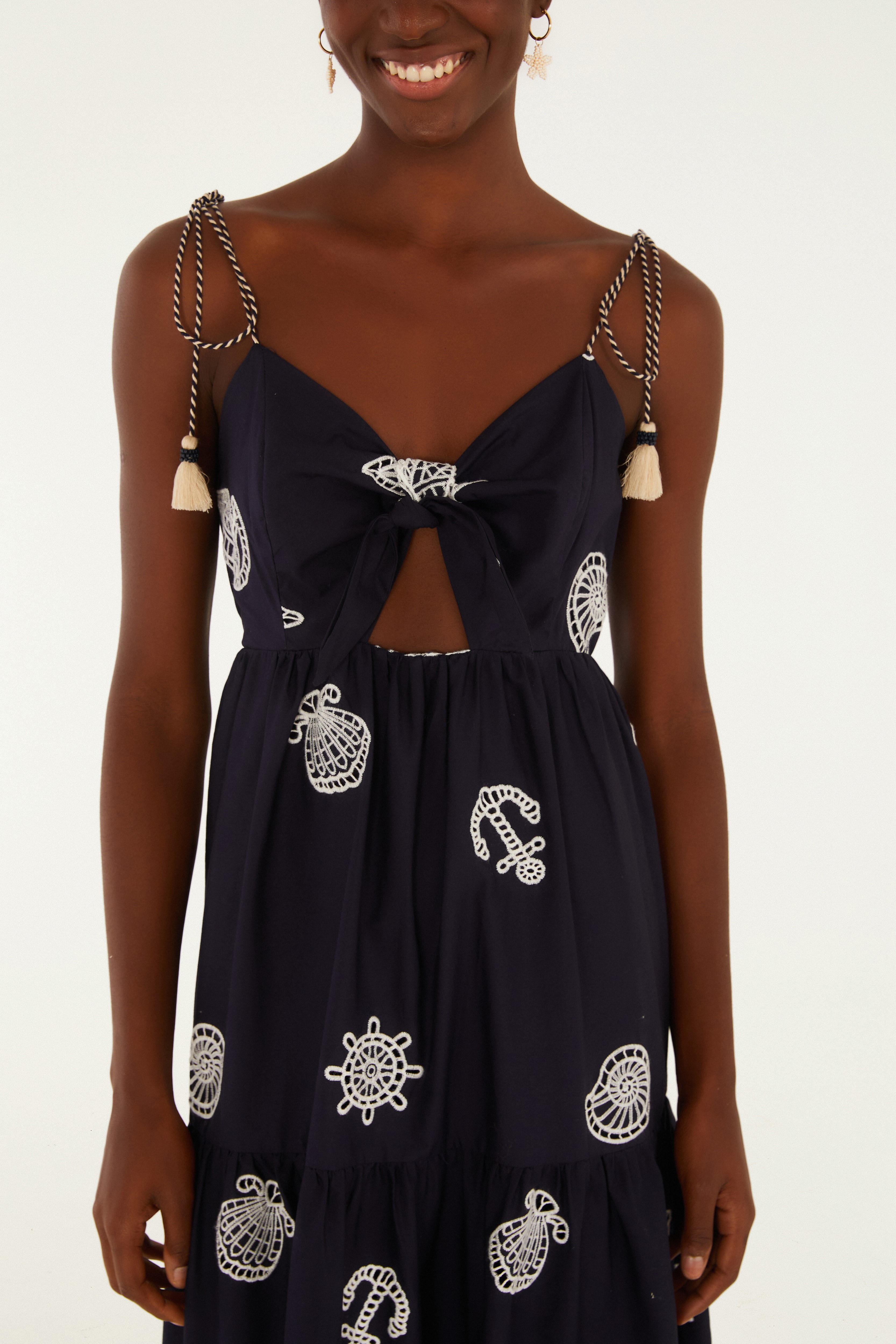 Vestido Richelieu Colagem Navy