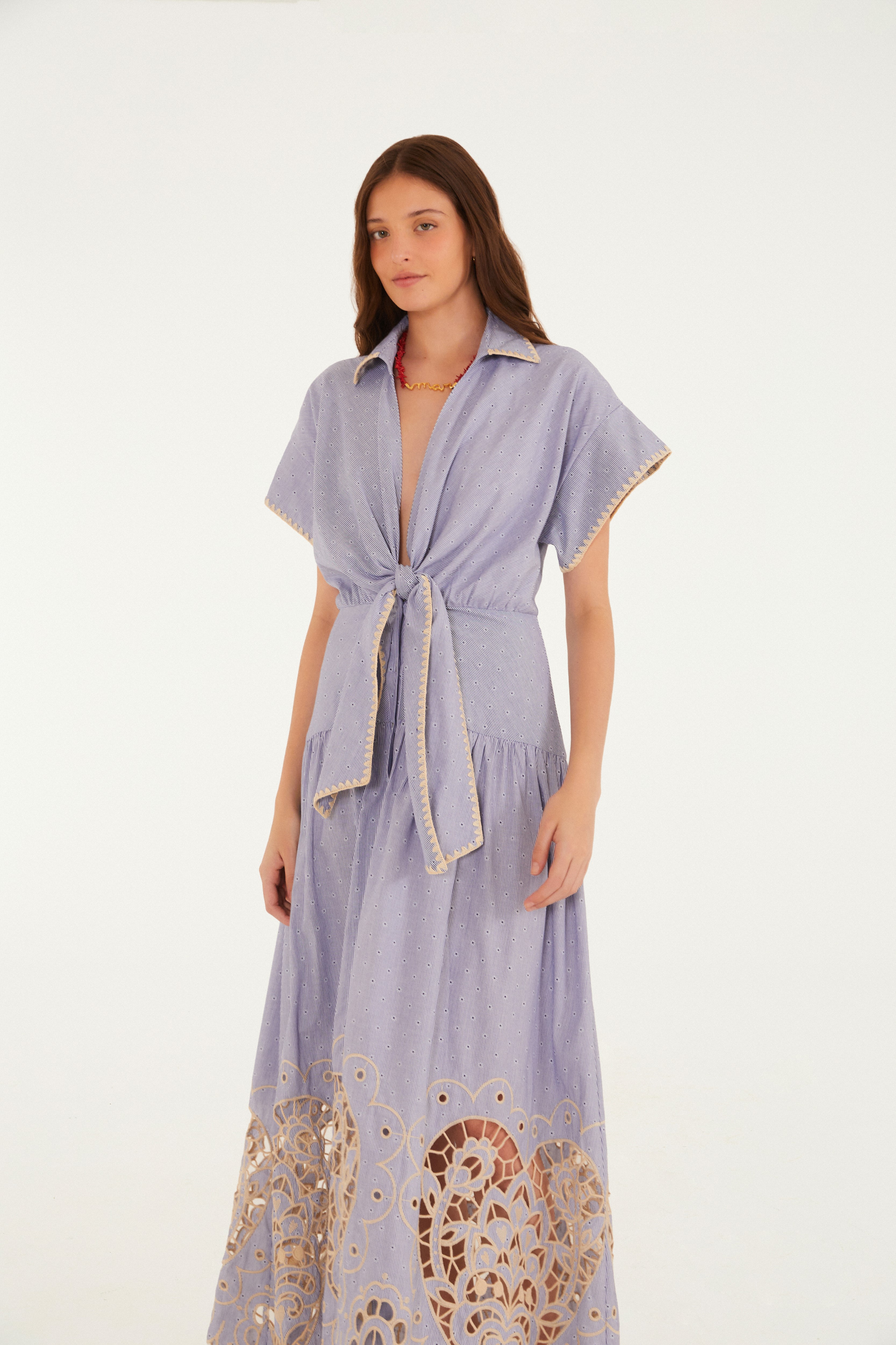 Vestido Artesanal Fio Tinto