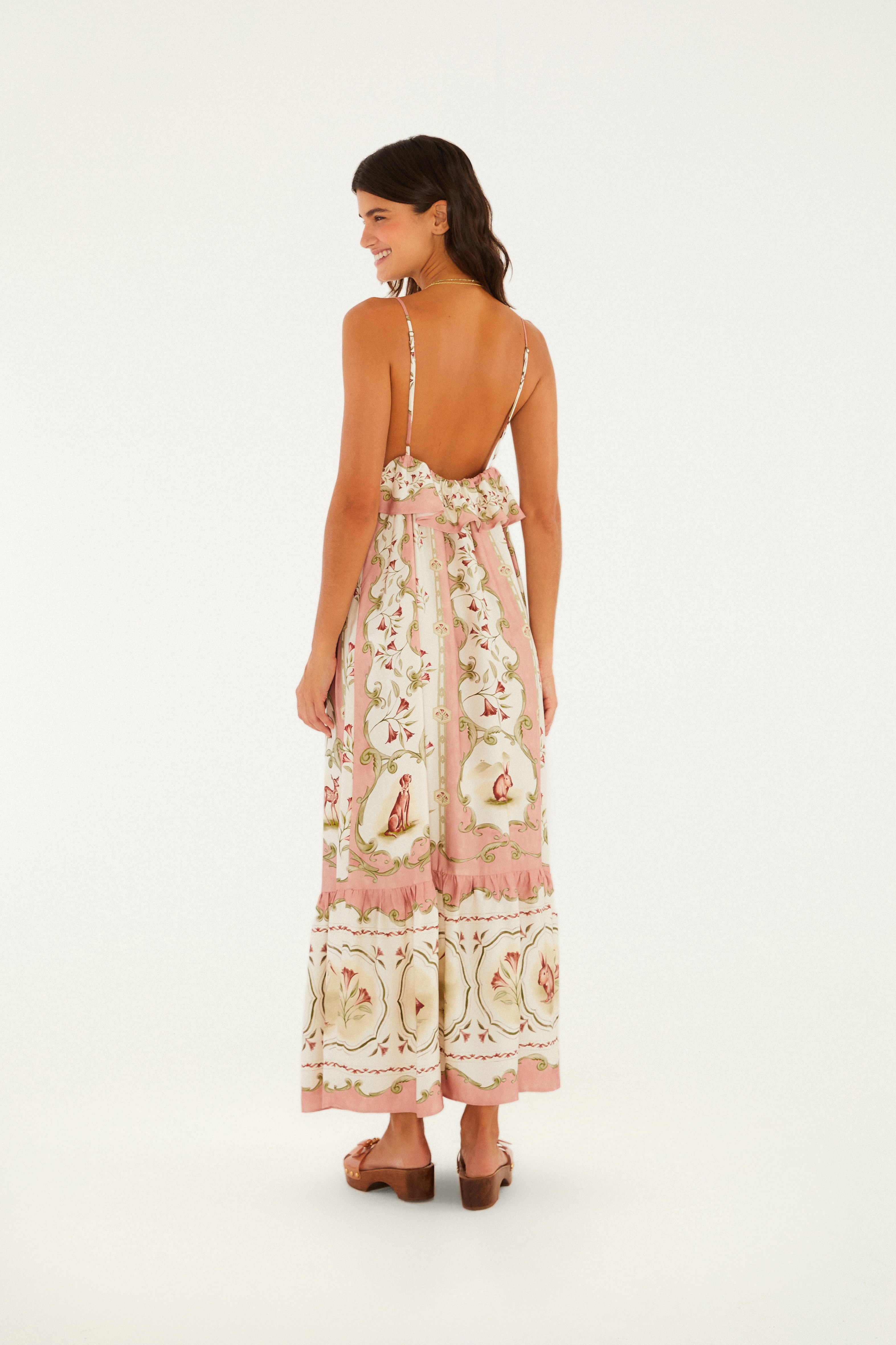 Vestido Longo Estampado Doce Encanto