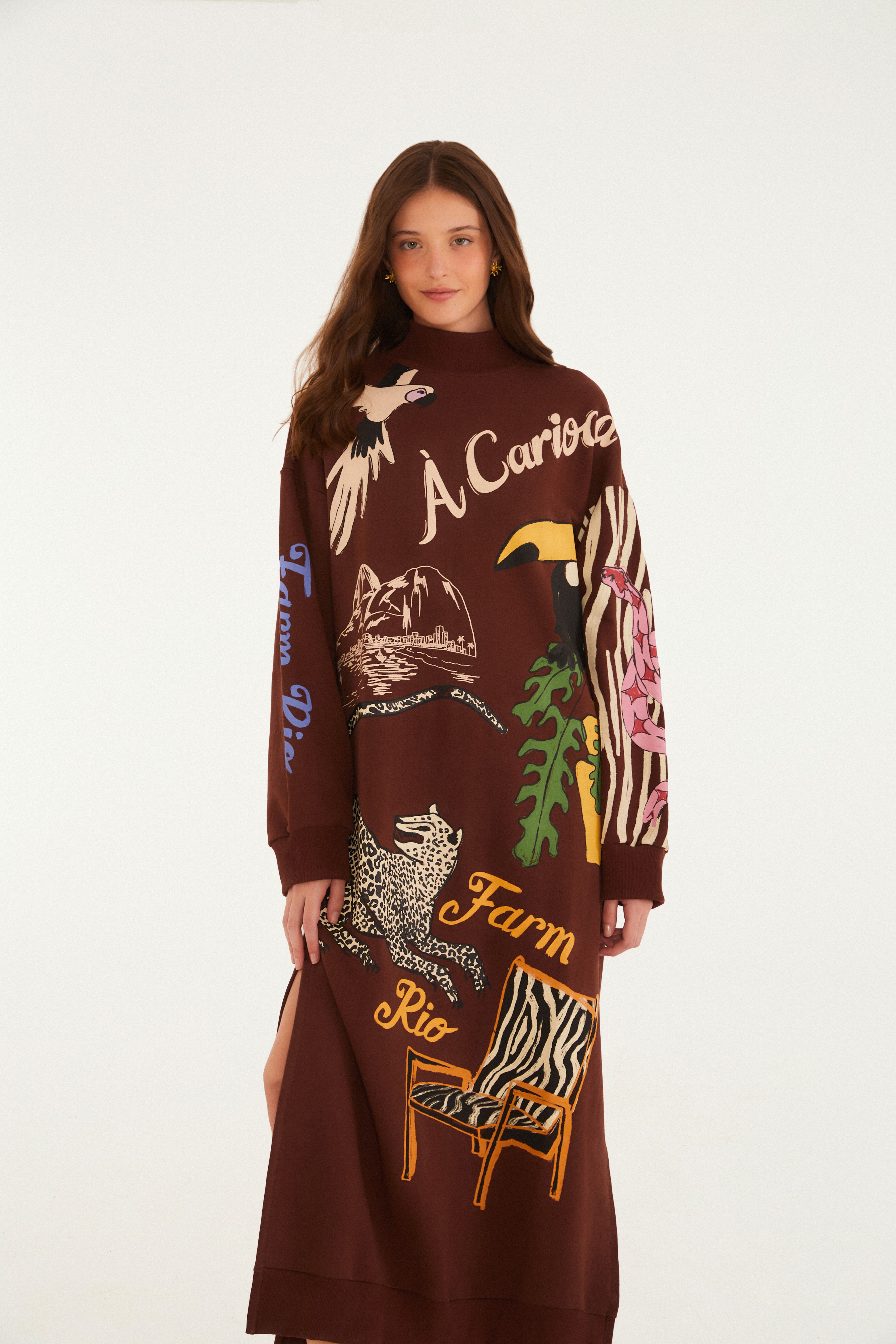 Vestido Moletom Patchwork Artsy
