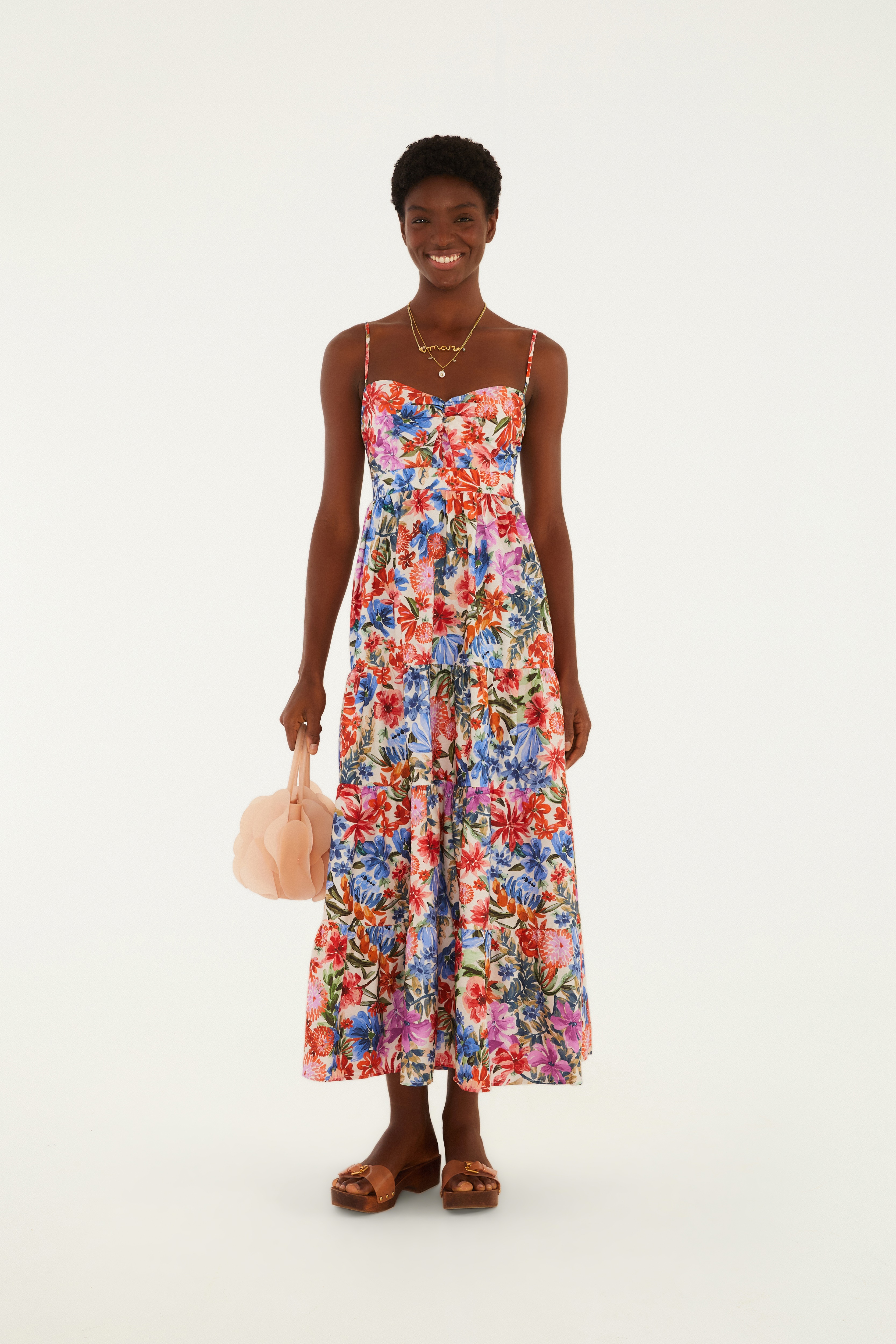 Vestido Cropped Estampado Florabela