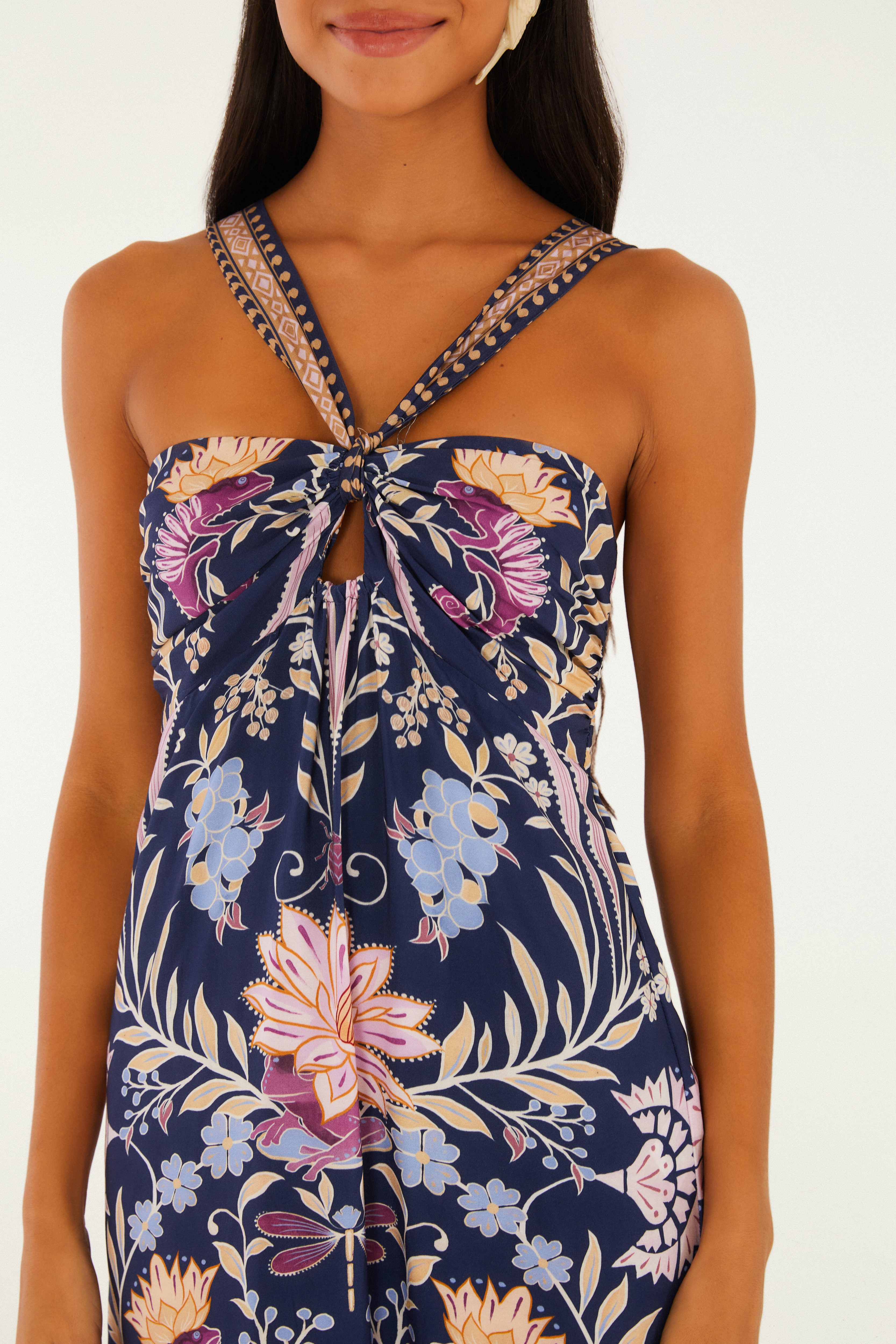 Vestido Longo Estampado Leveza Romântica