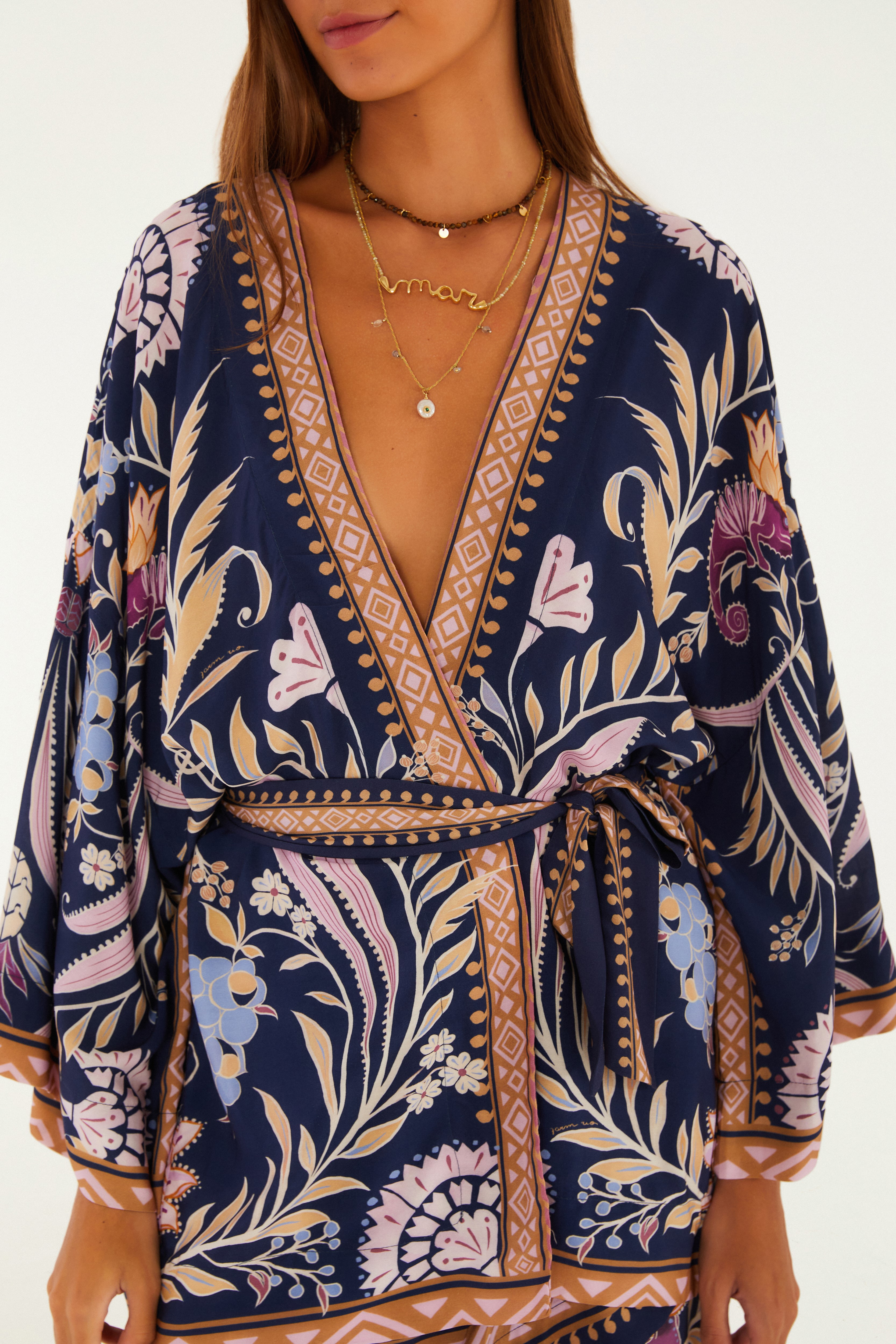 Kimono Estampado Leveza Romântica