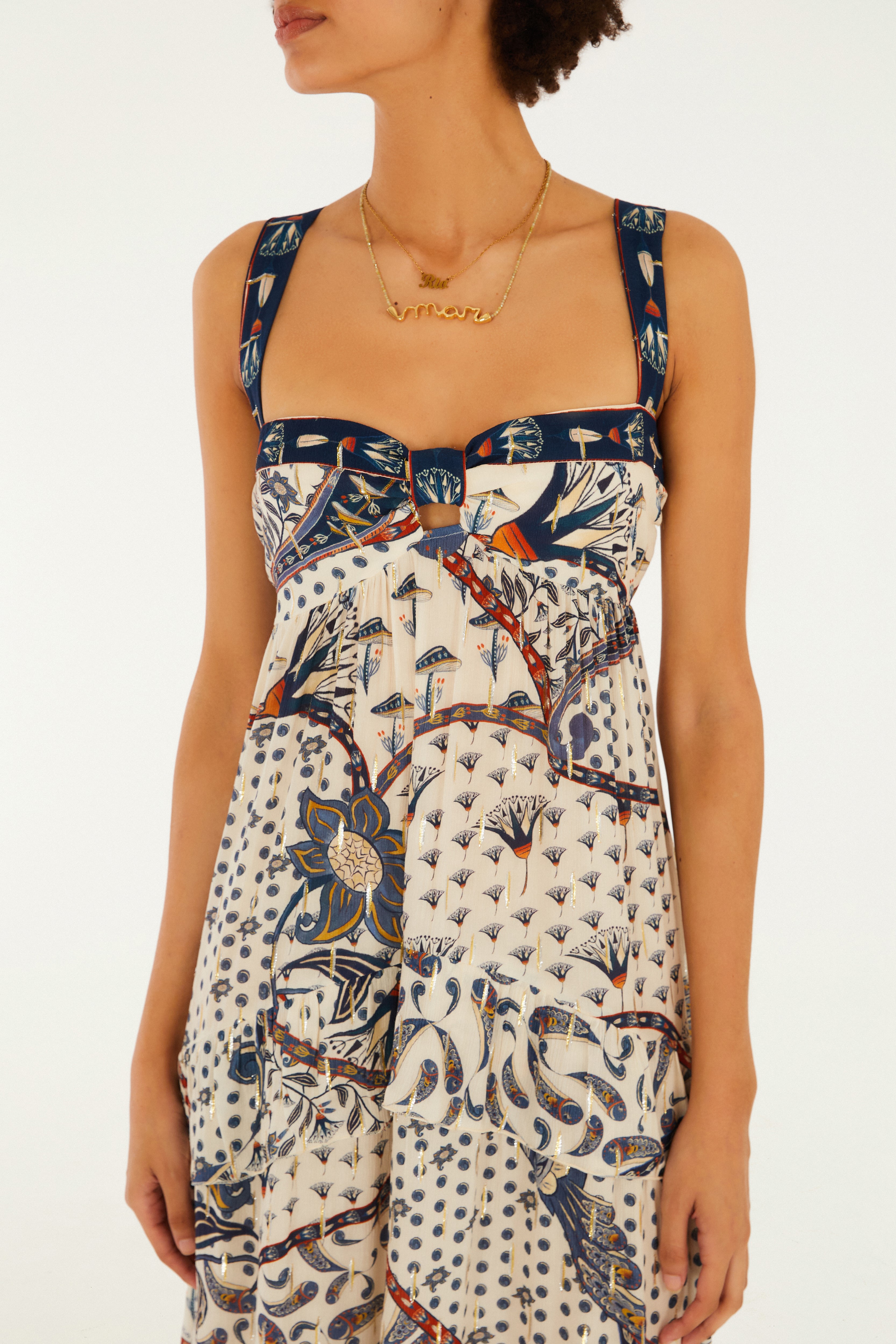 Vestido Longo Estampado Riviera