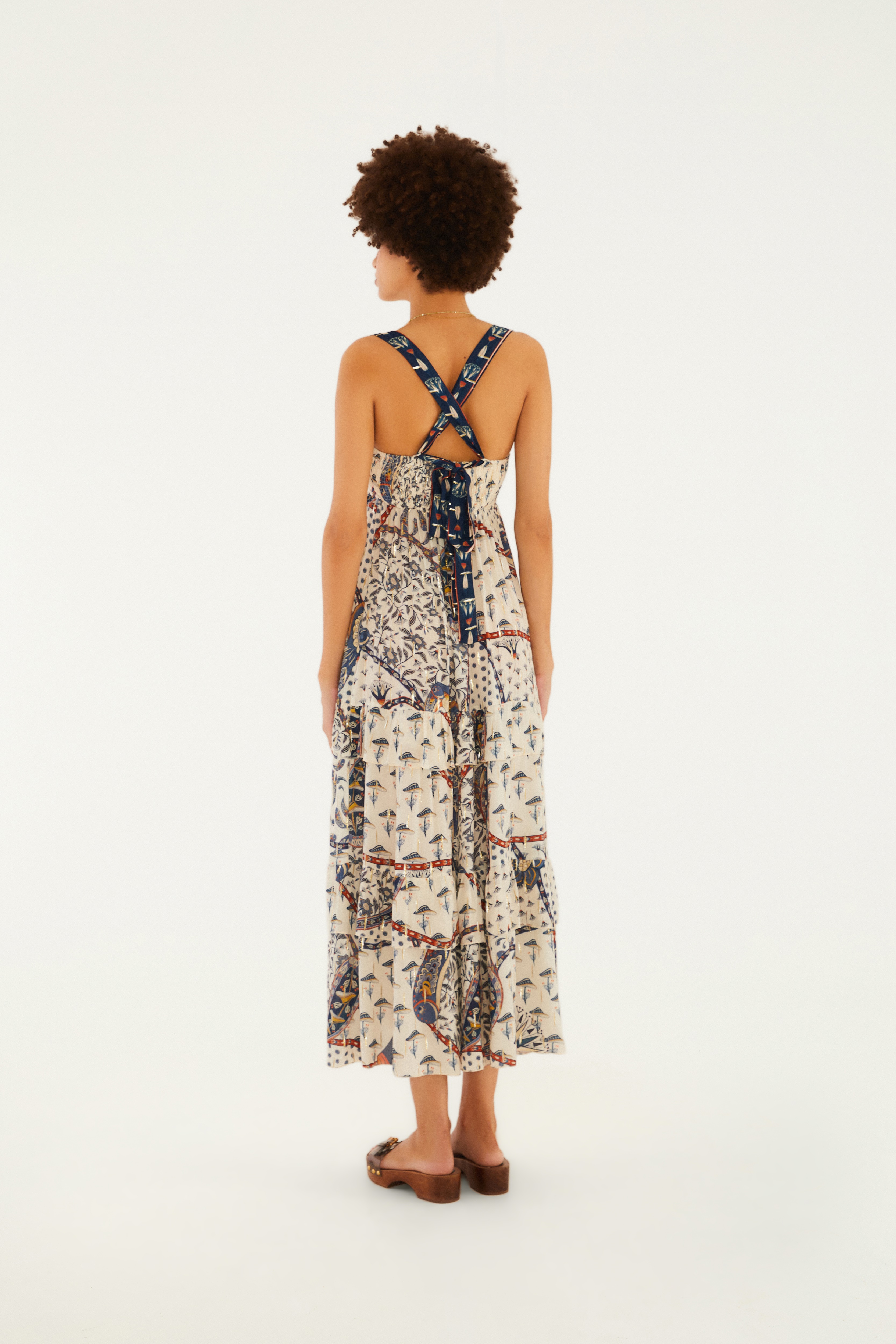 Vestido Longo Estampado Riviera