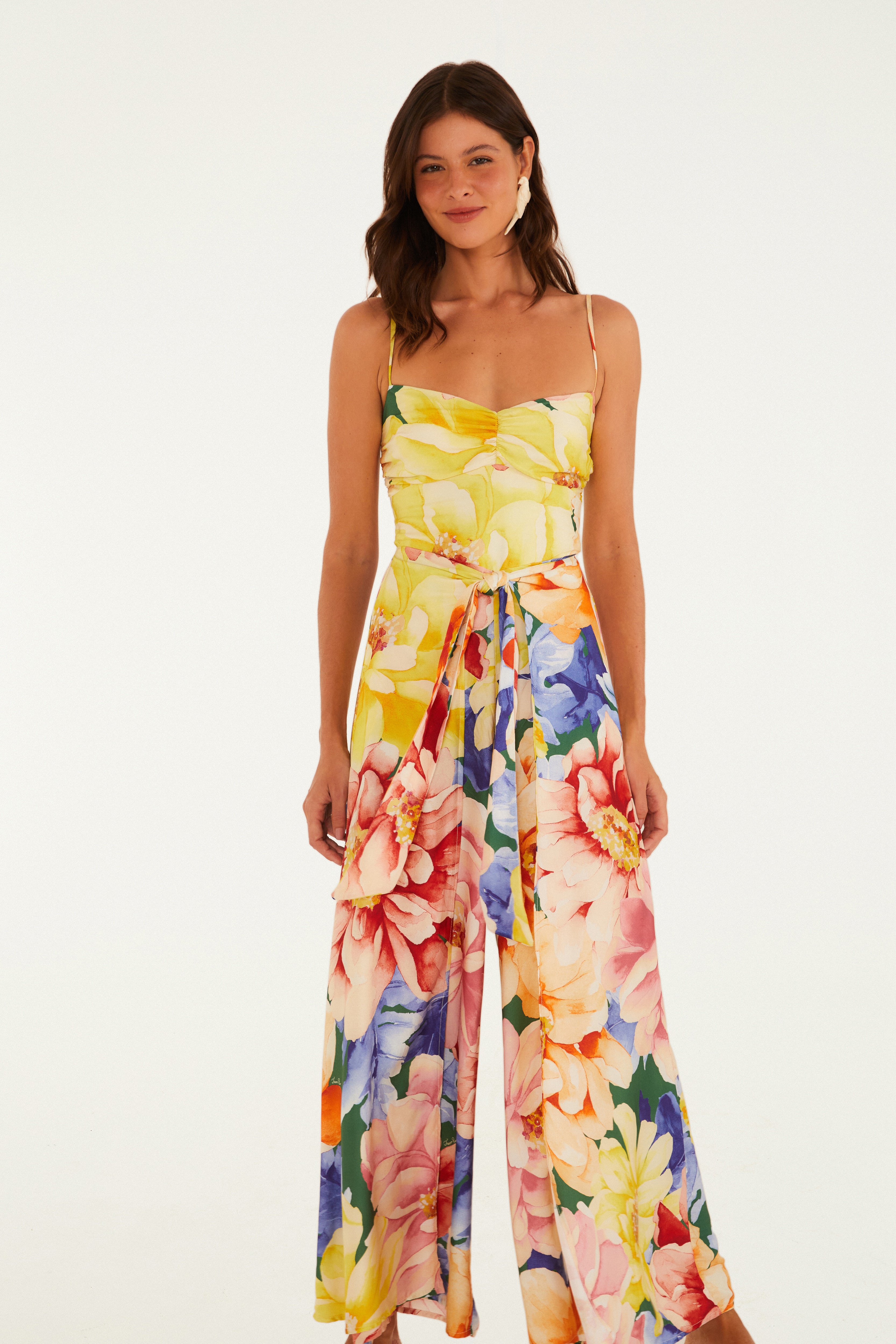 Macacão Estampado  Floral Doce