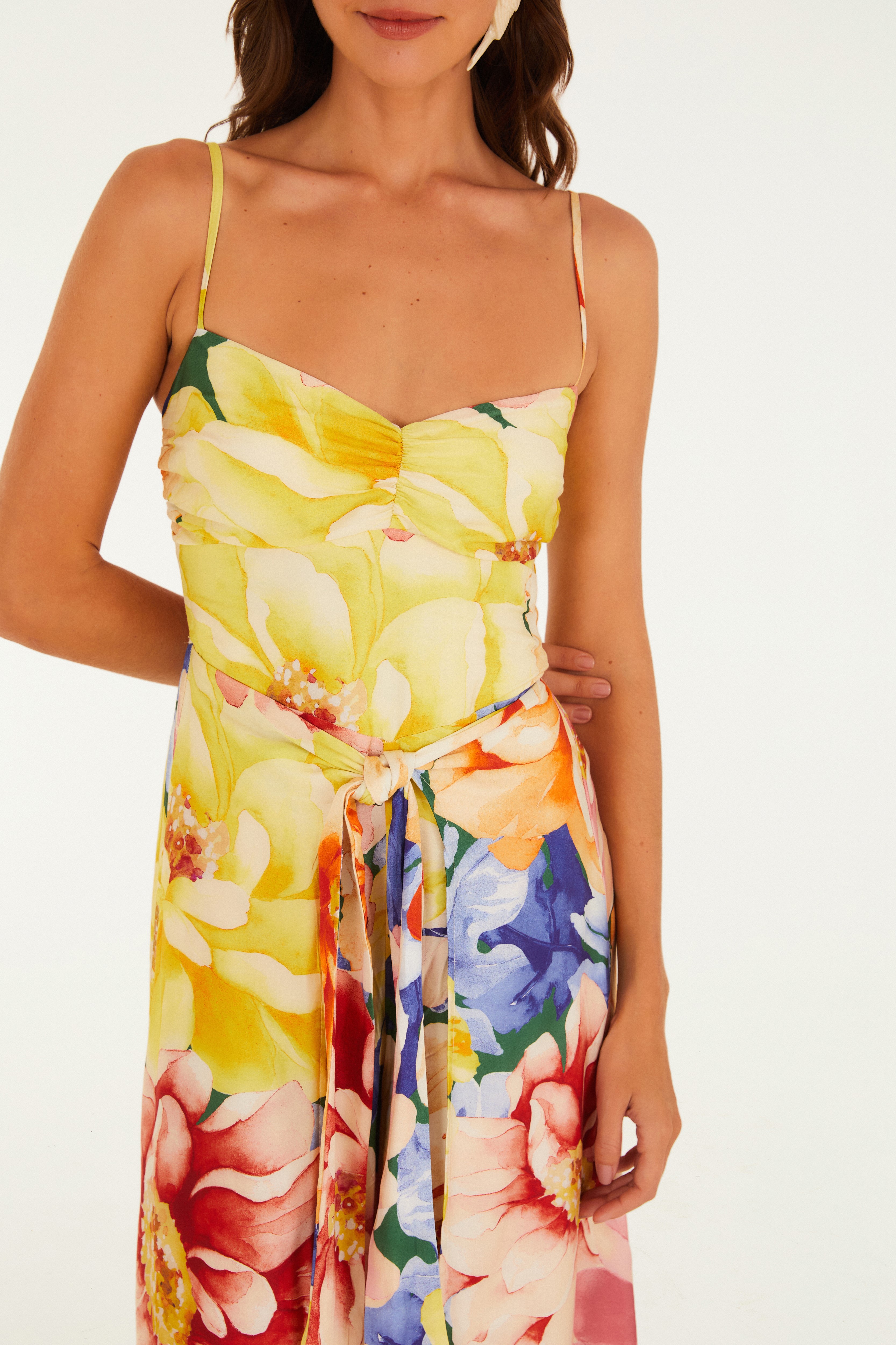 Macacão Estampado  Floral Doce
