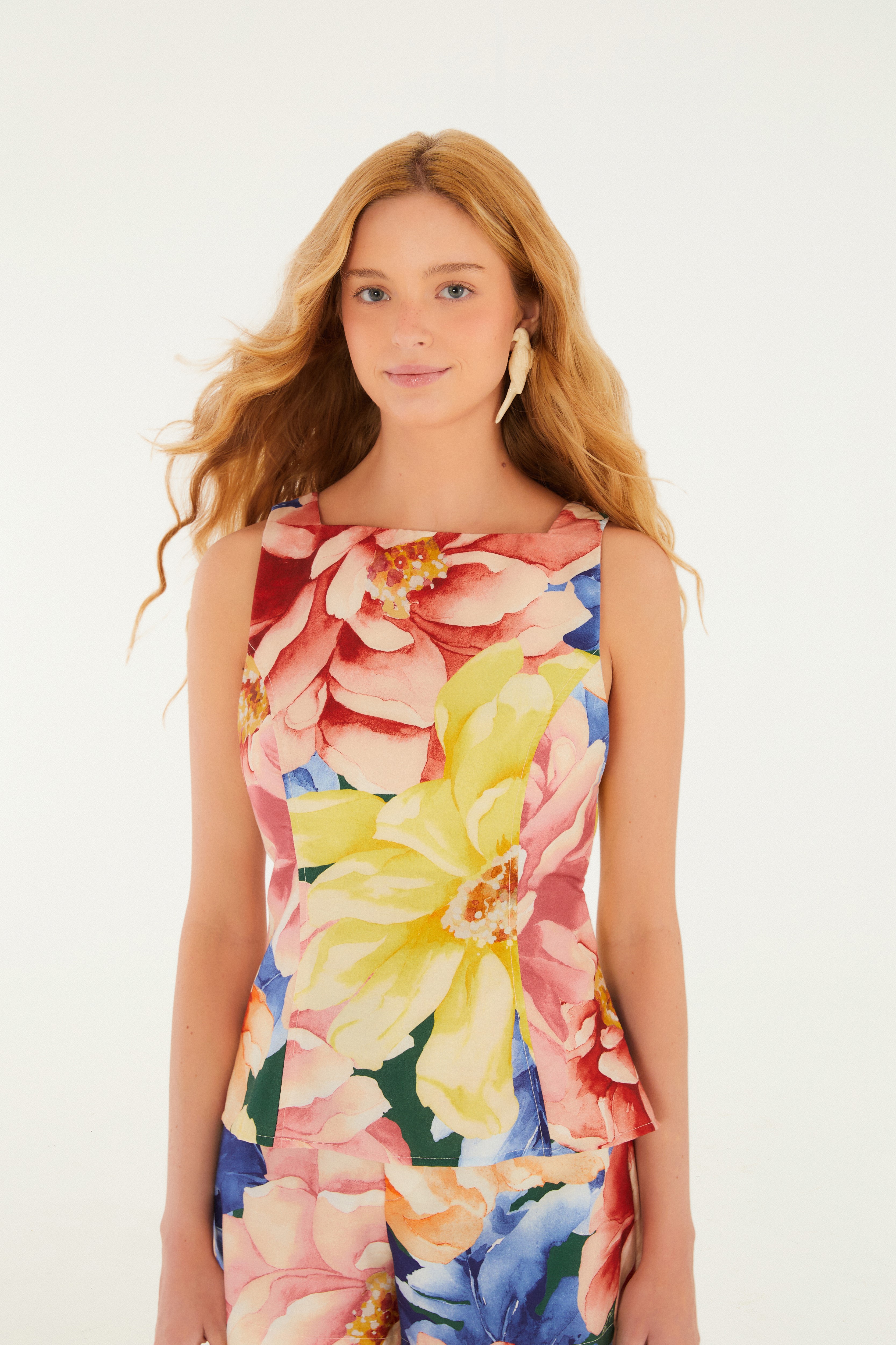 Blusa Estampada Floral Doce