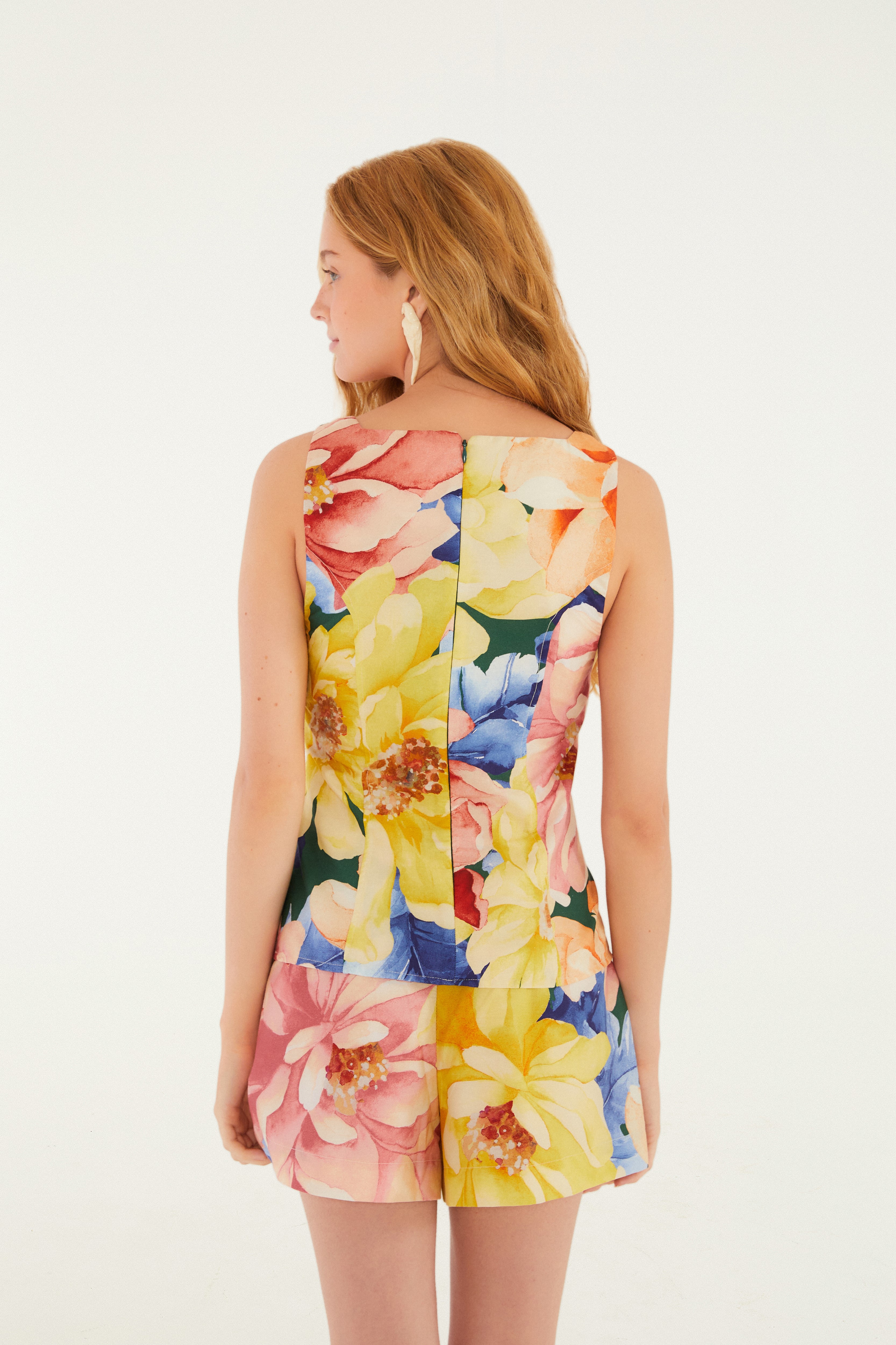 Blusa Estampada Floral Doce