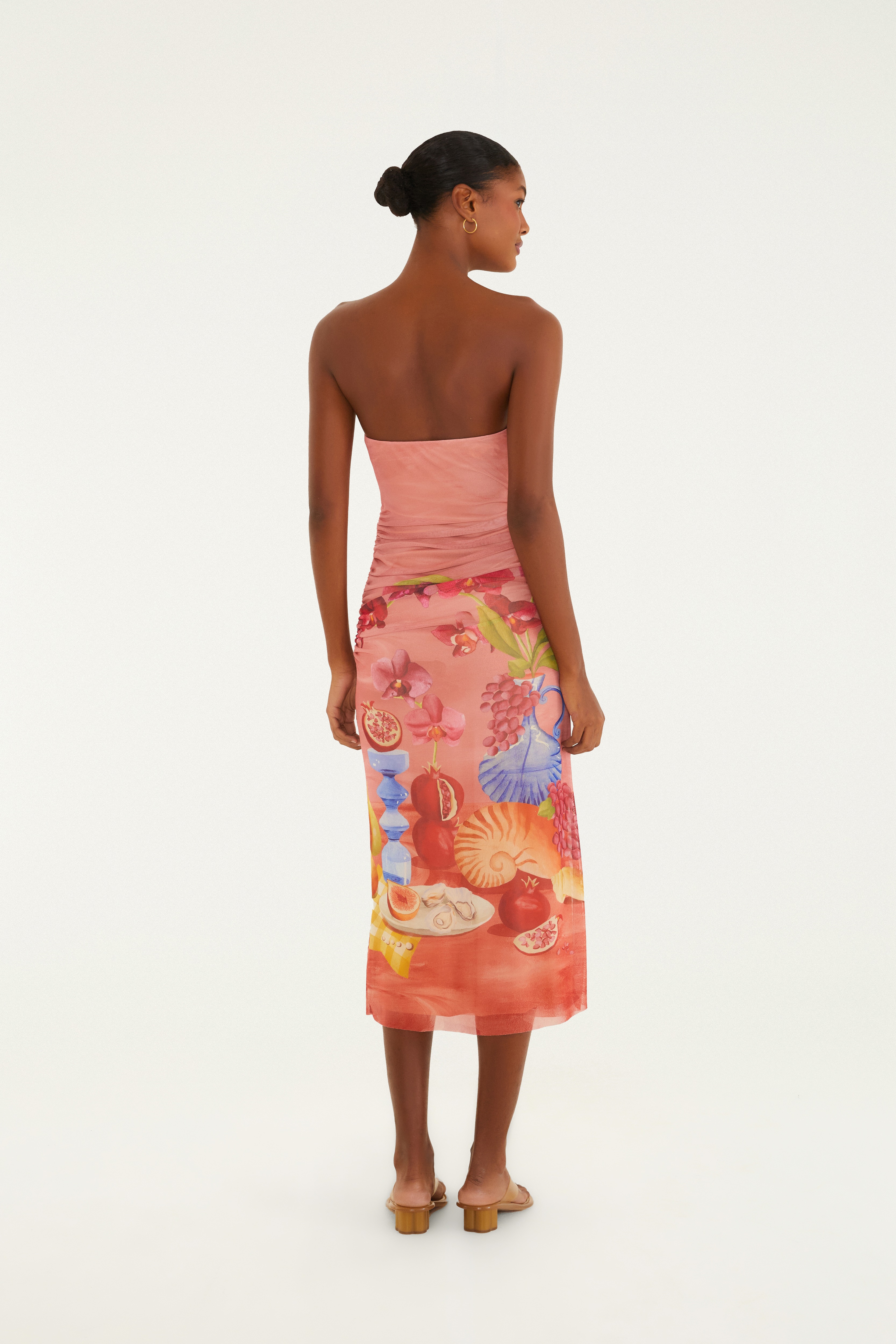 Vestido Midi Estampado Afrodite