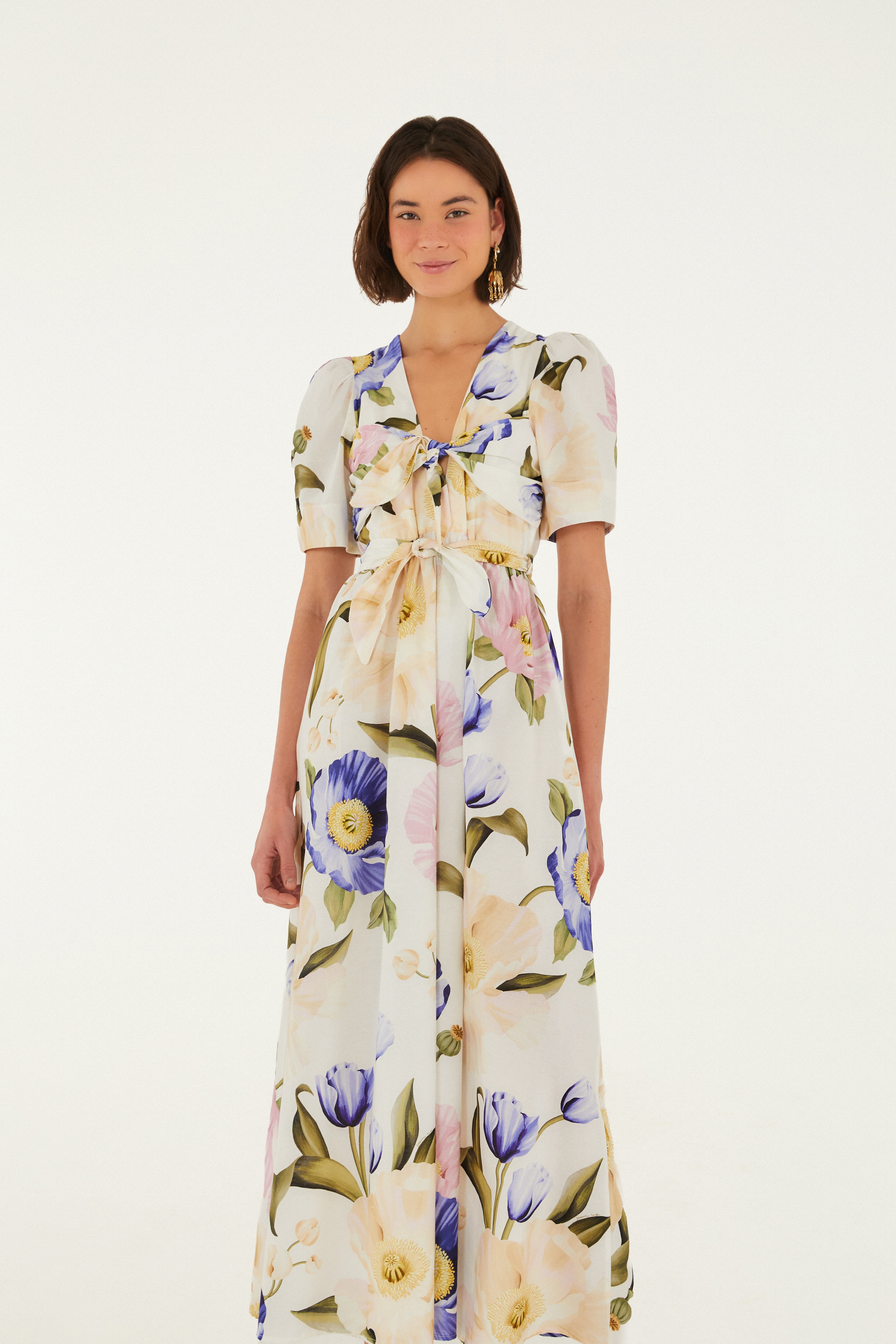 Vestido Longo Estampado Floral Lola