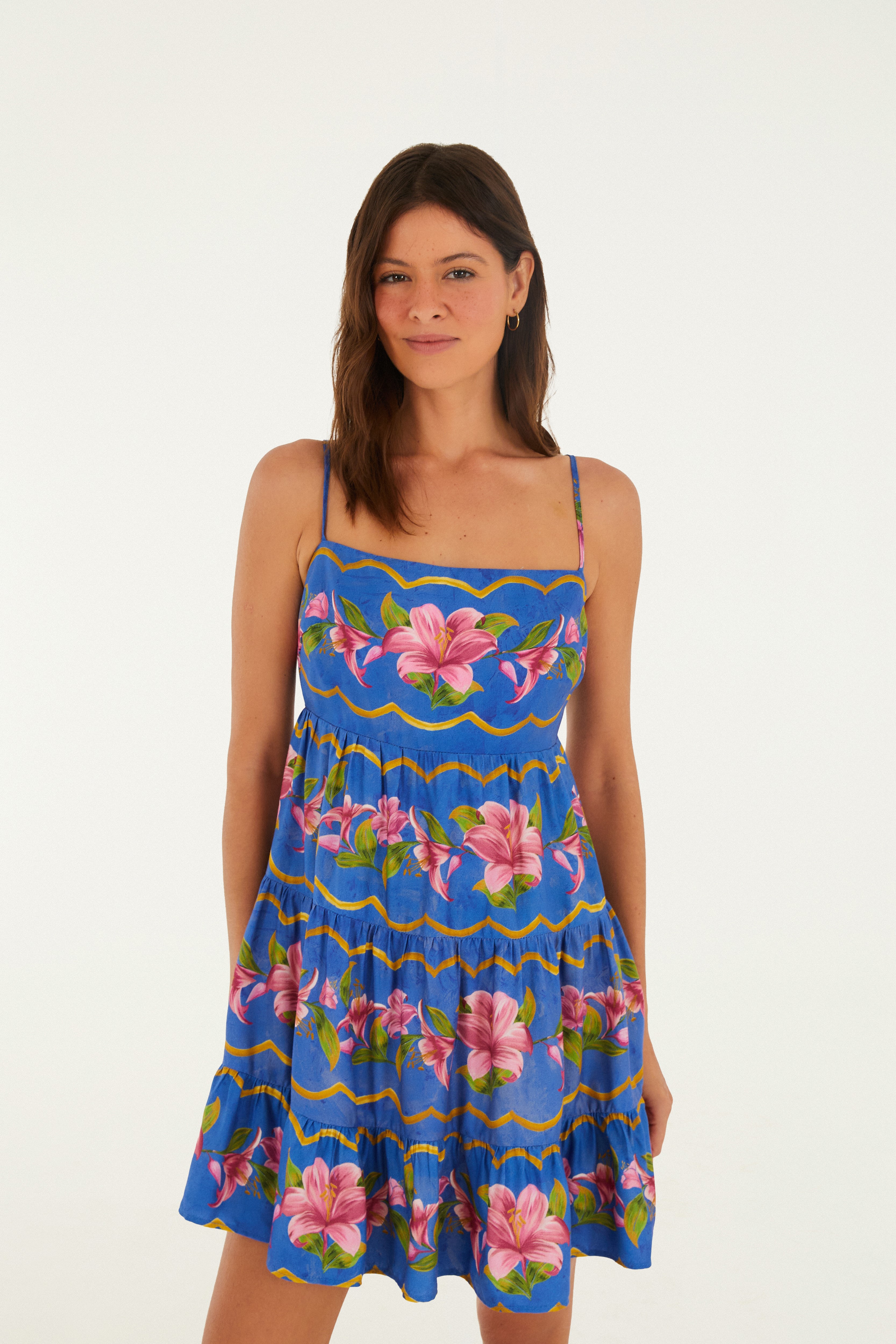 Vestido Curto Estampado Lena