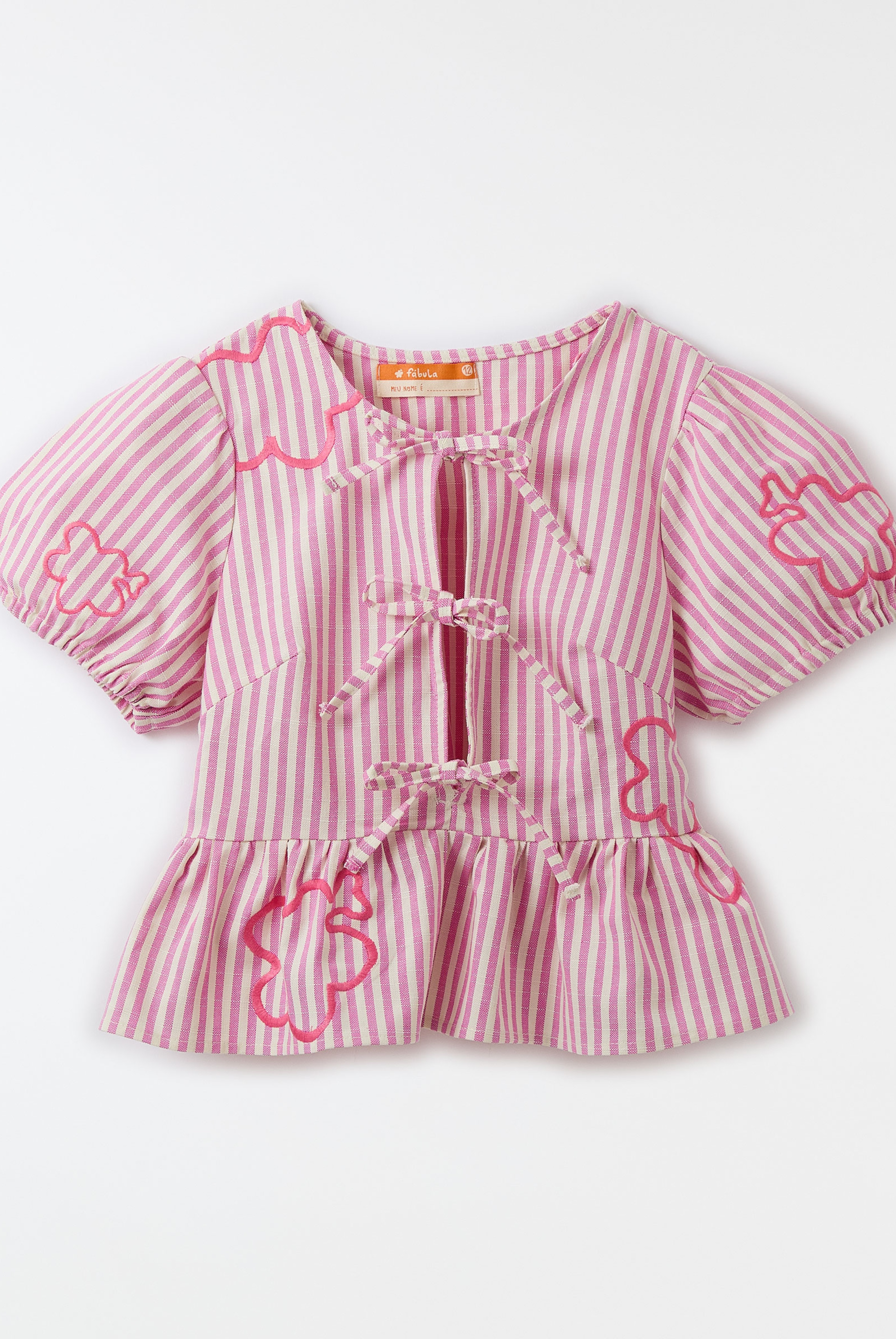 Blusa Fio Tinto Listrado Rosa