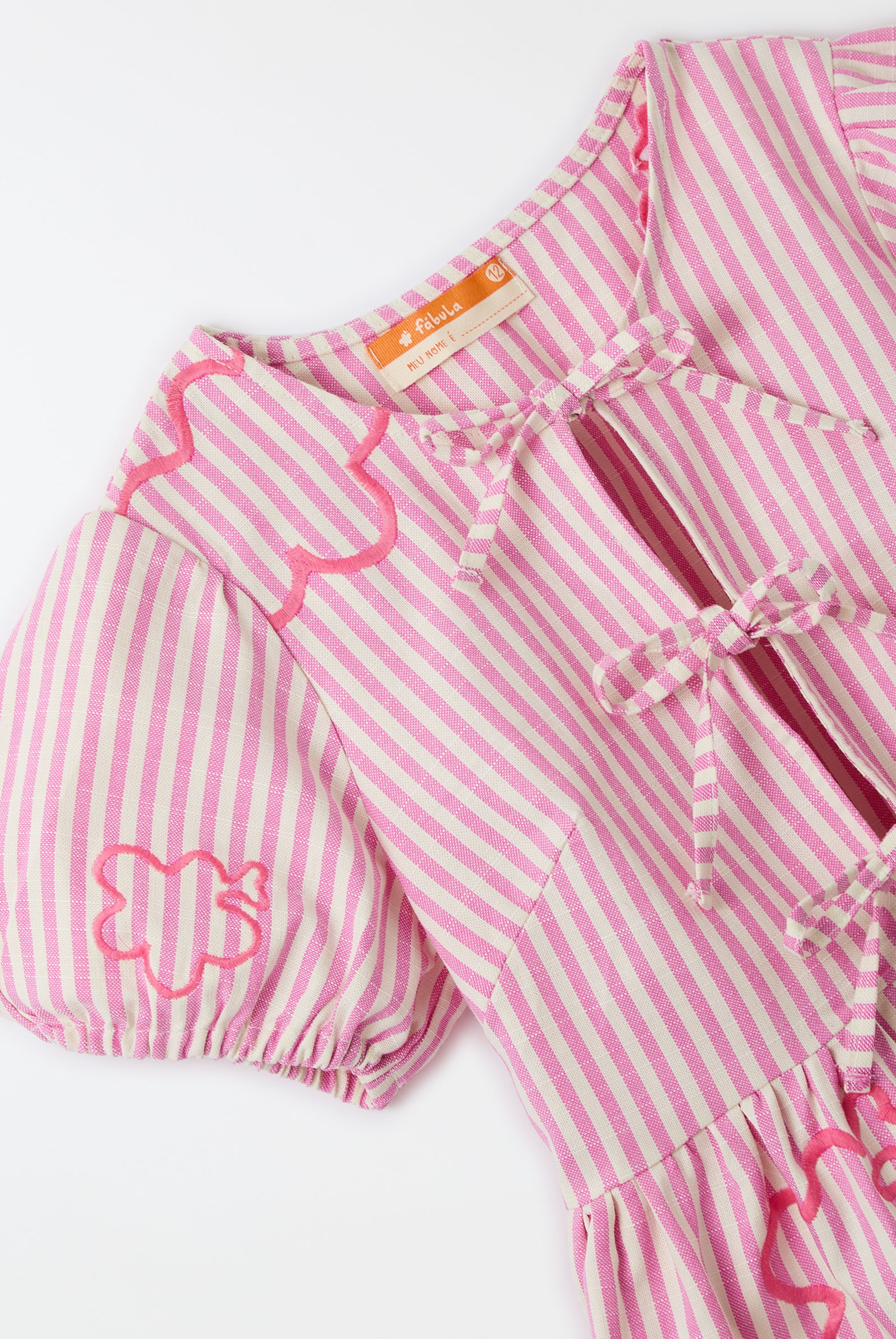 Blusa Fio Tinto Listrado Rosa
