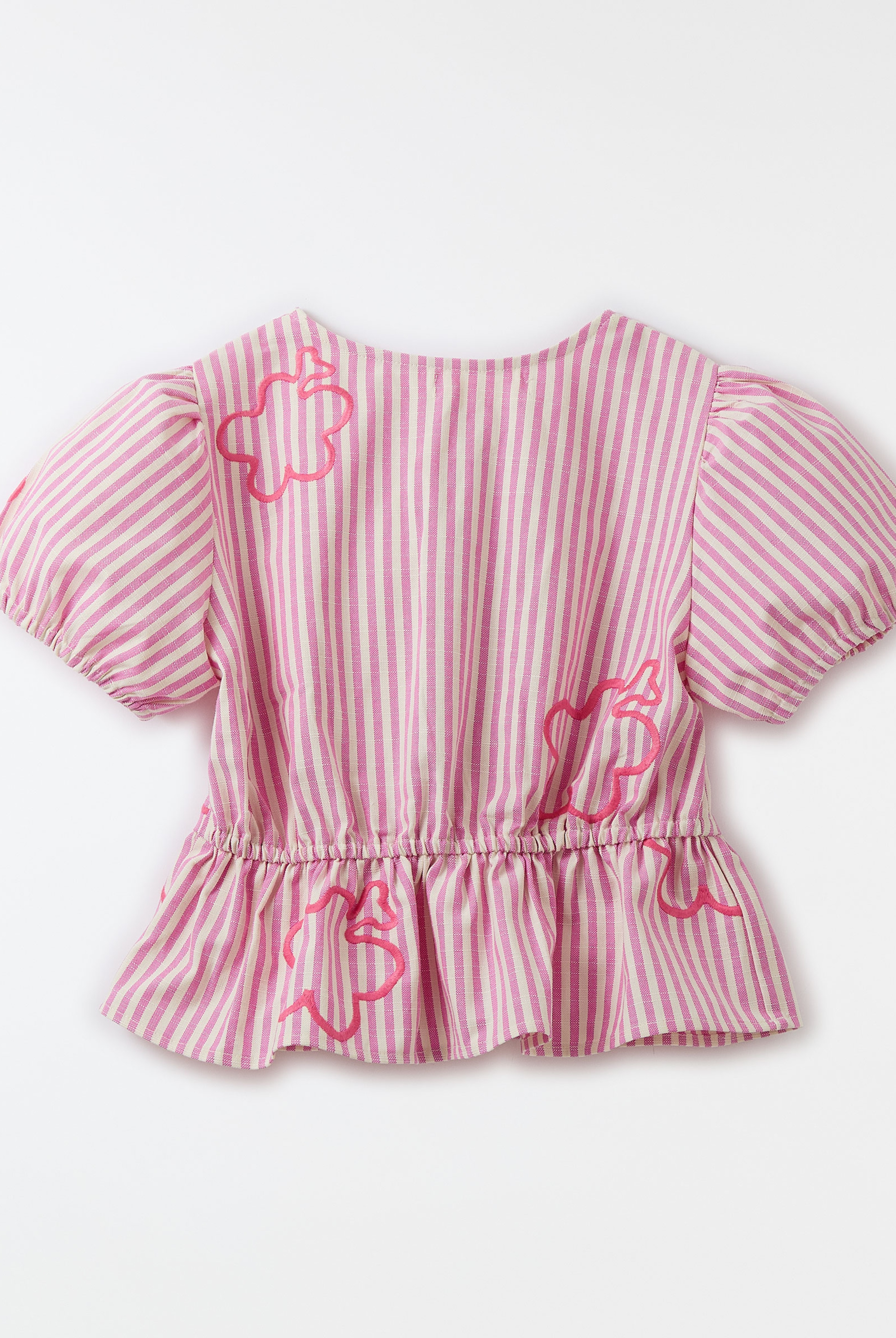 Blusa Fio Tinto Listrado Rosa